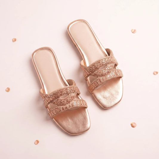 Shimmer Luxe Slide – Peach