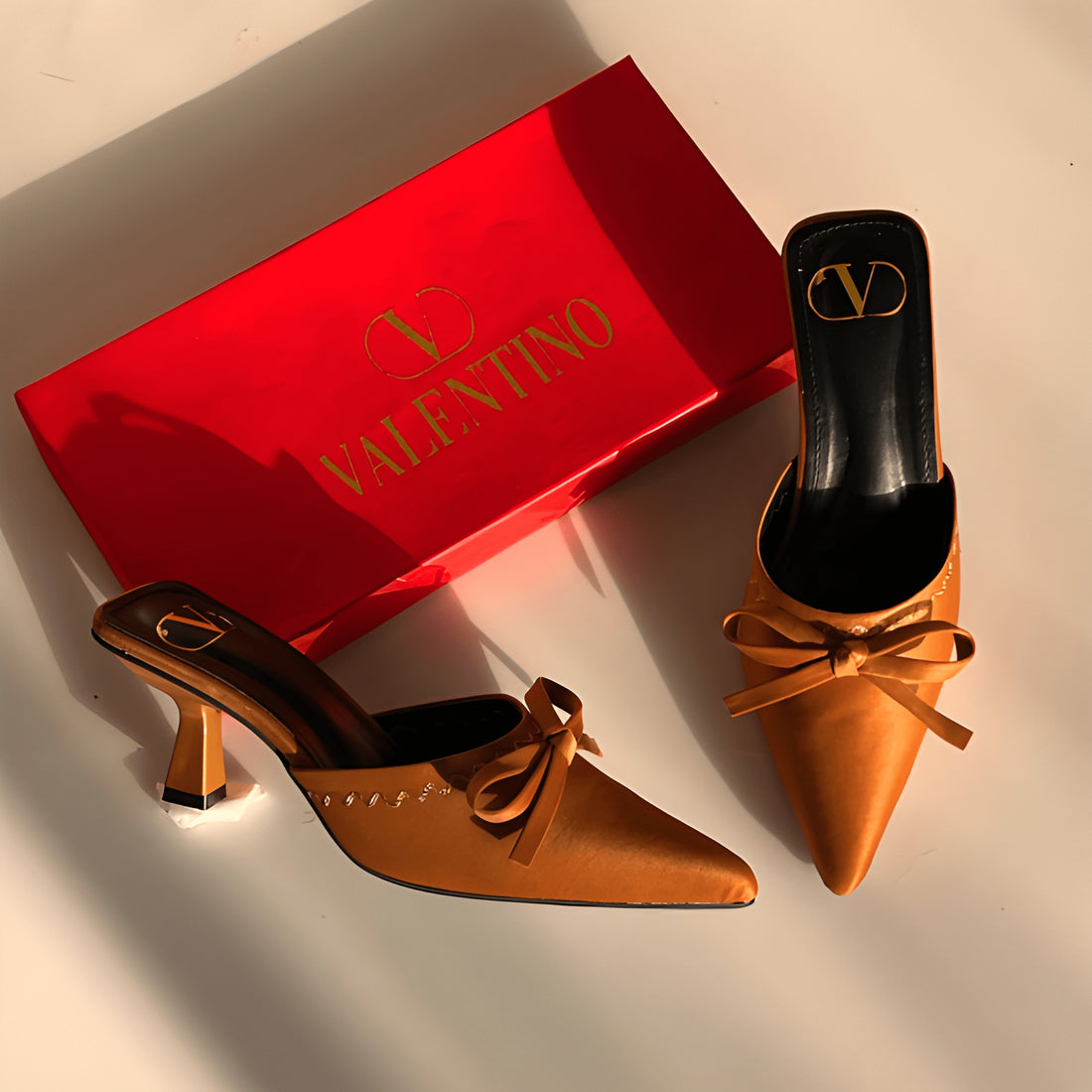 Aura Luxe Signature Heels - Orange