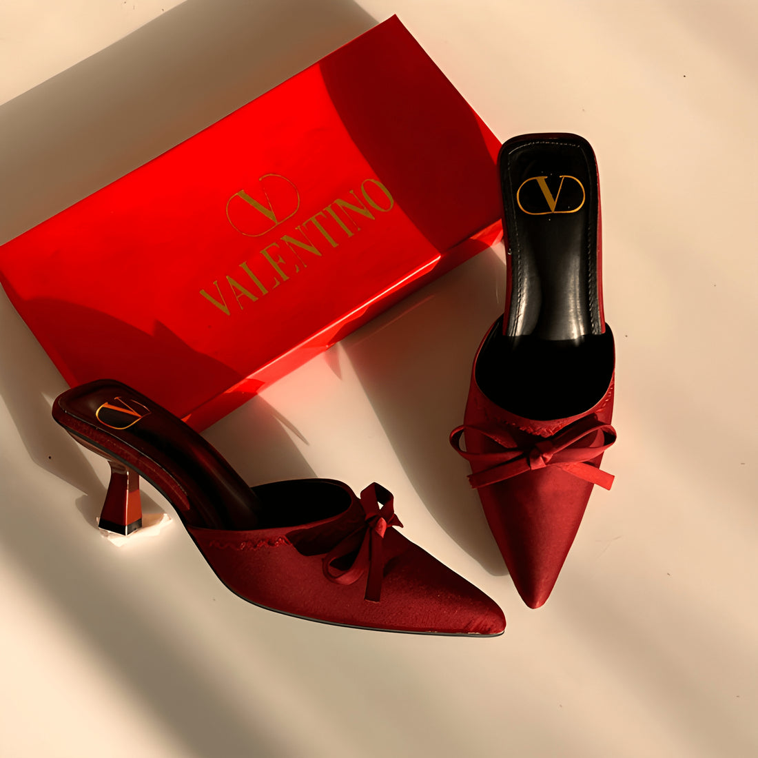 Aura Luxe Signature Heels - Red