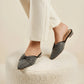 Black Embellished Bow Heel