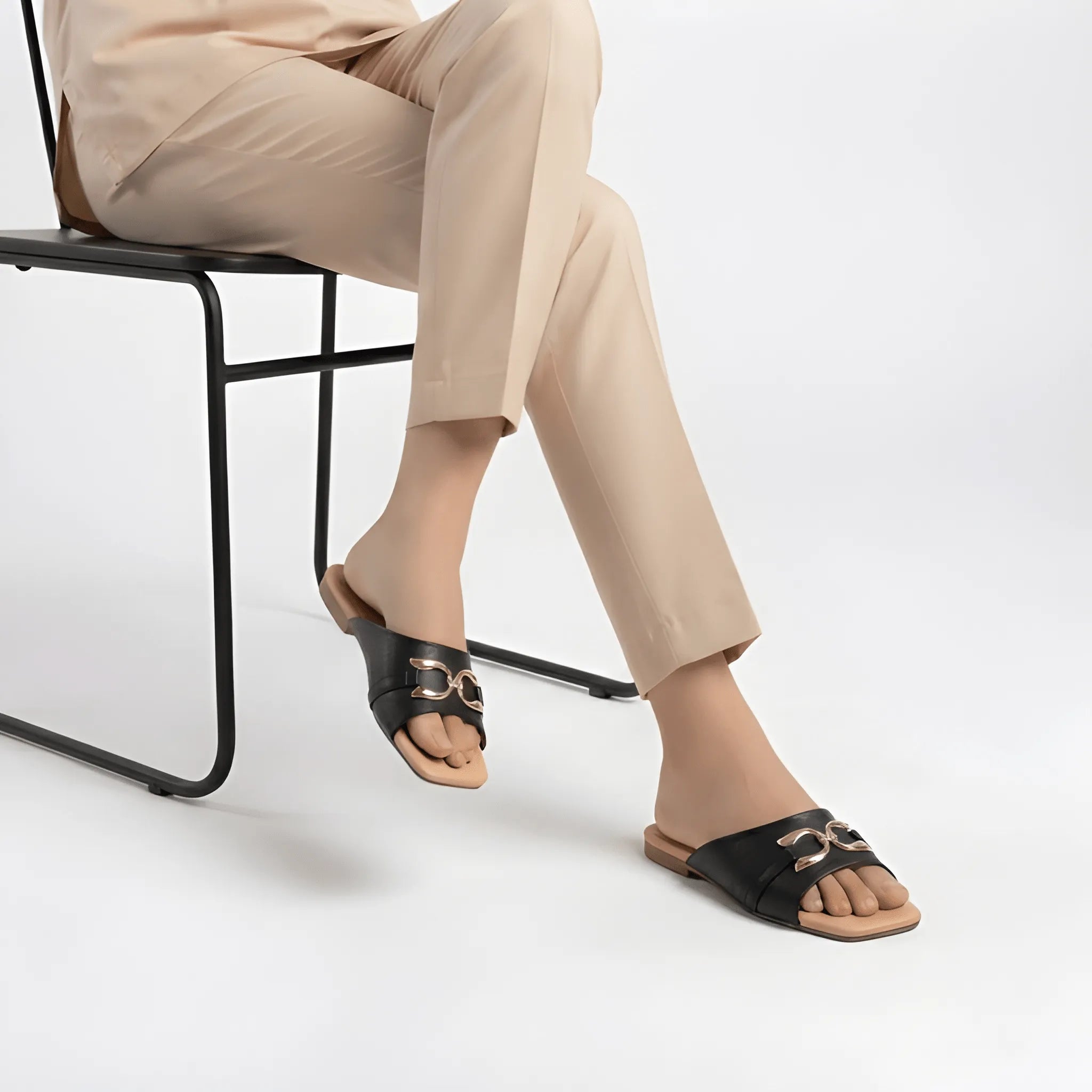 Black Poise Slip-On Slipper