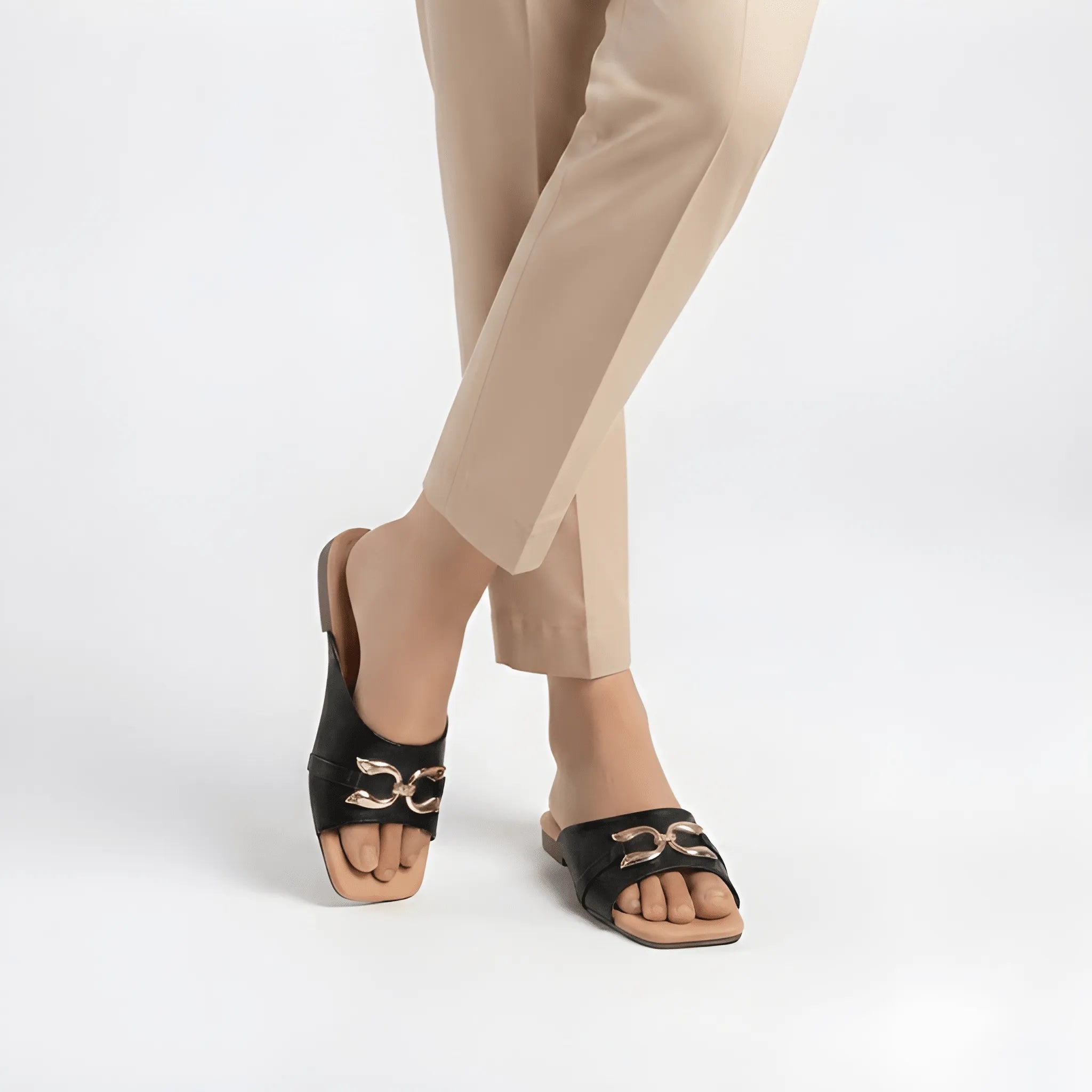 Black Poise Slip-On Slipper