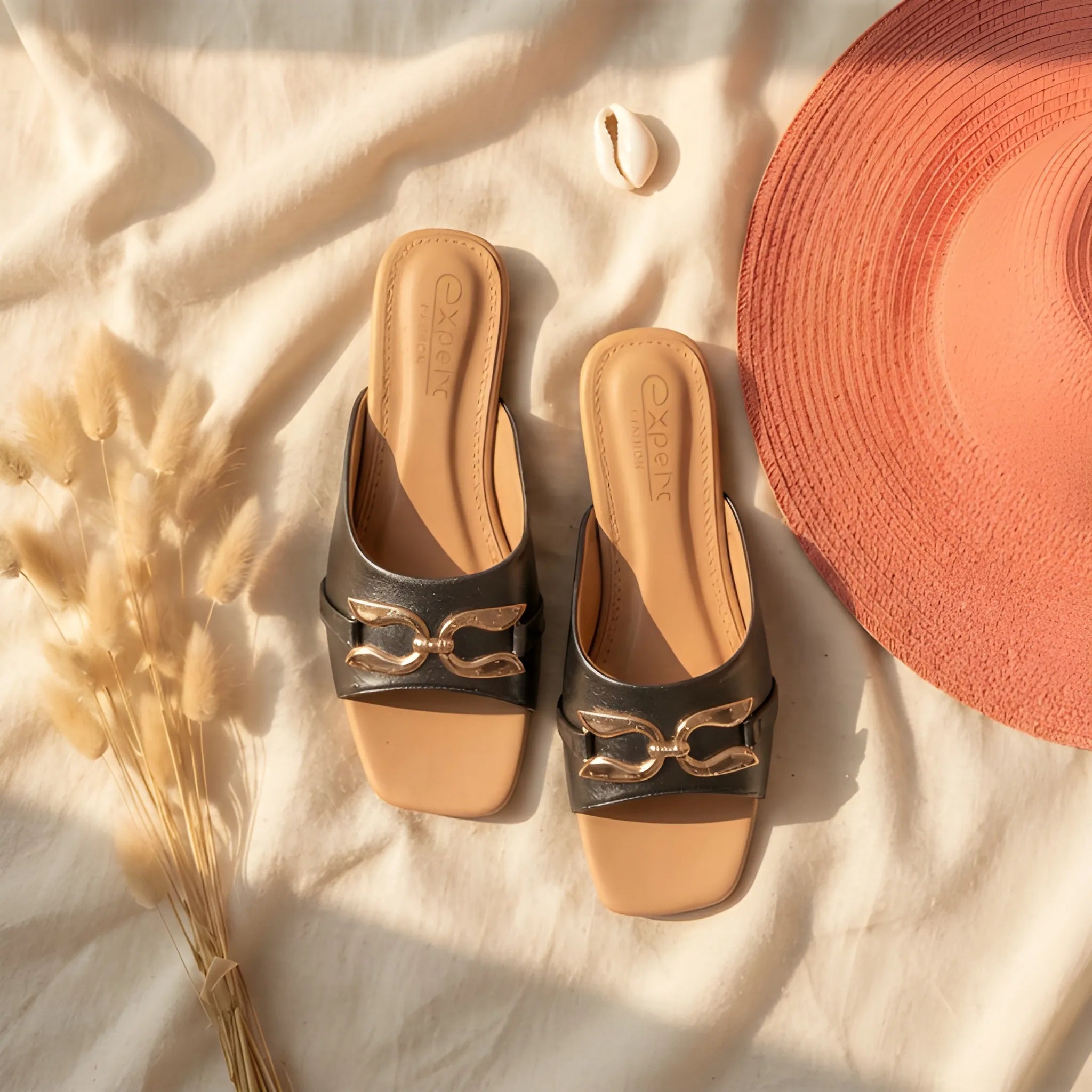 Black Poise Slip-On Slipper