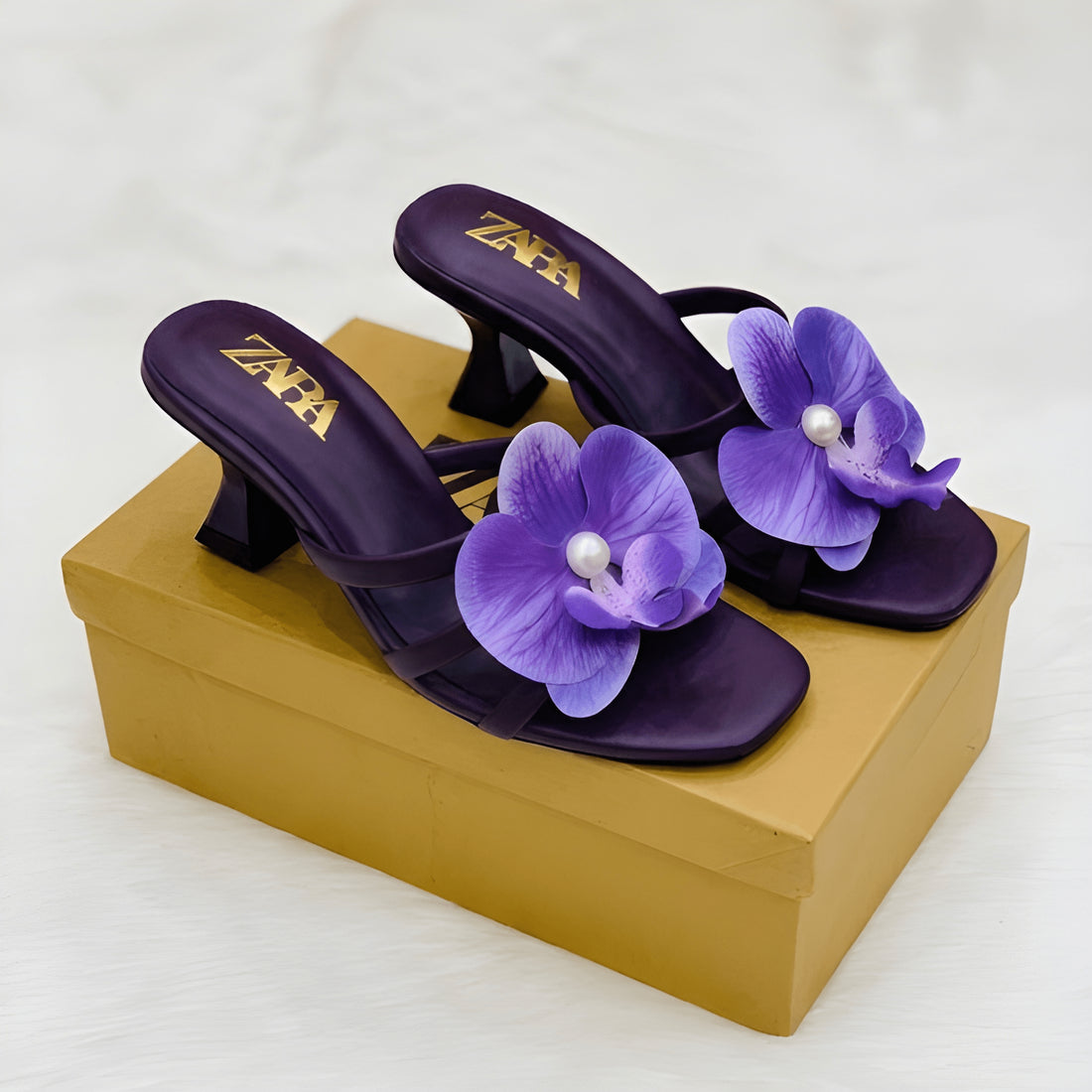 Blossom Flower Heel - Blue