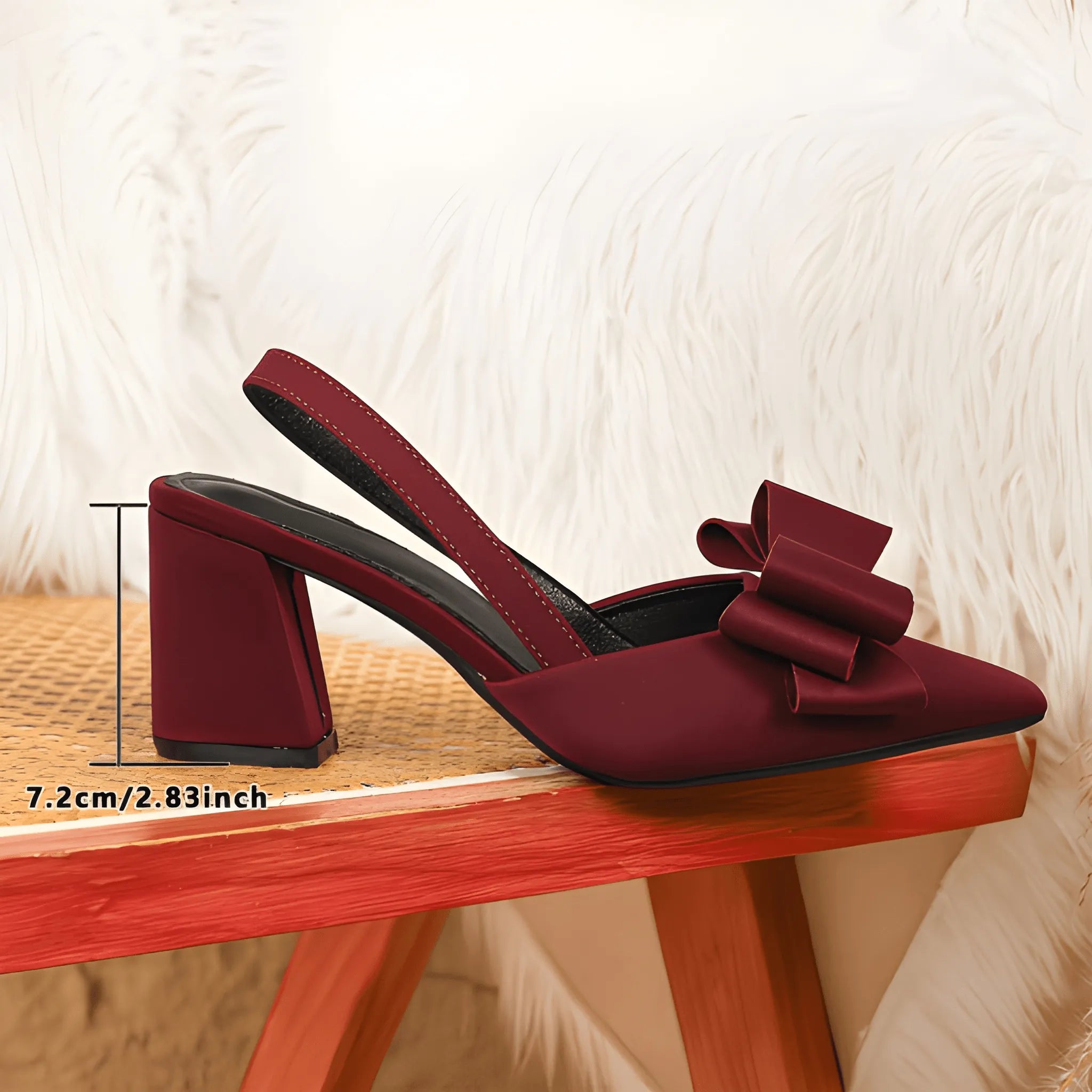 Bow Decor High Heel - Red