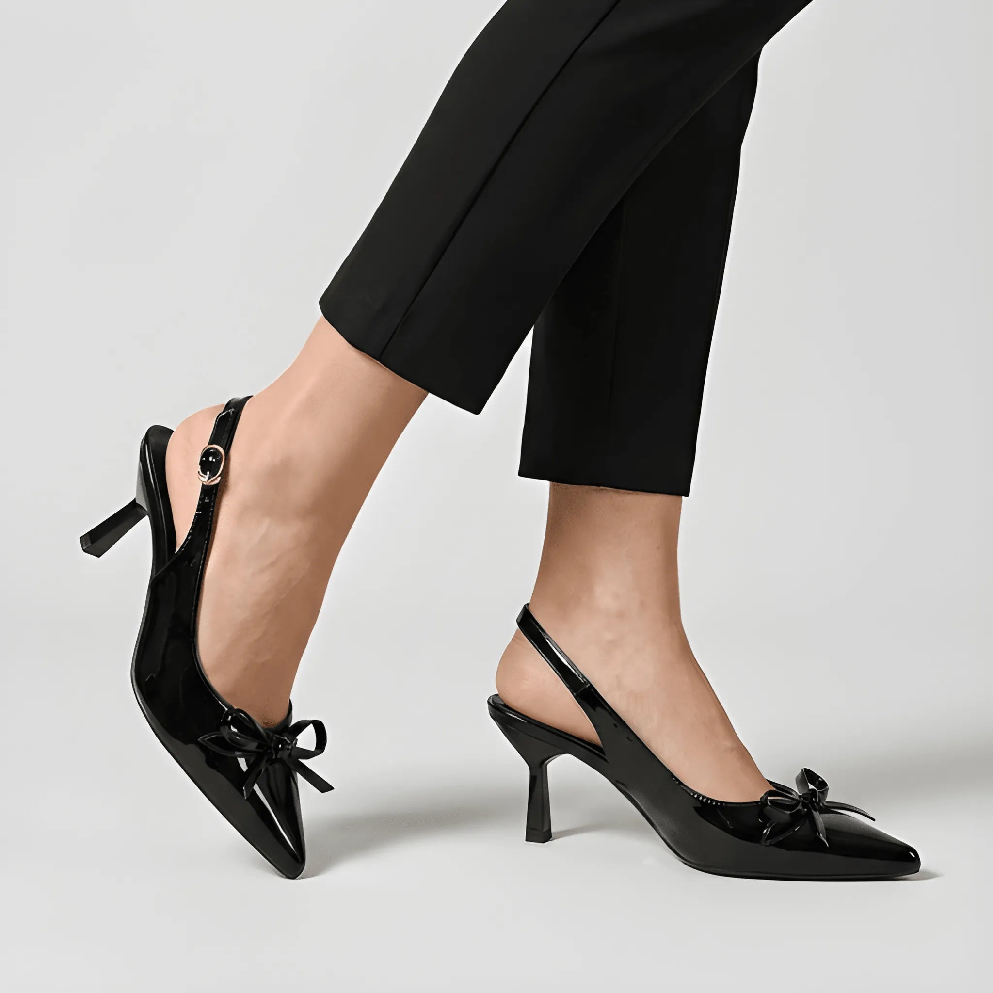 Bow Luxe Heel - Black