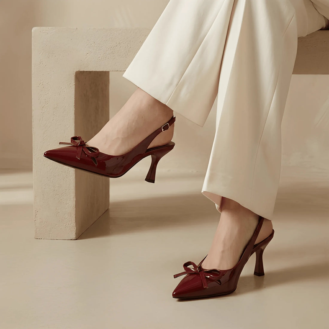 Bow Luxe Heel - Red