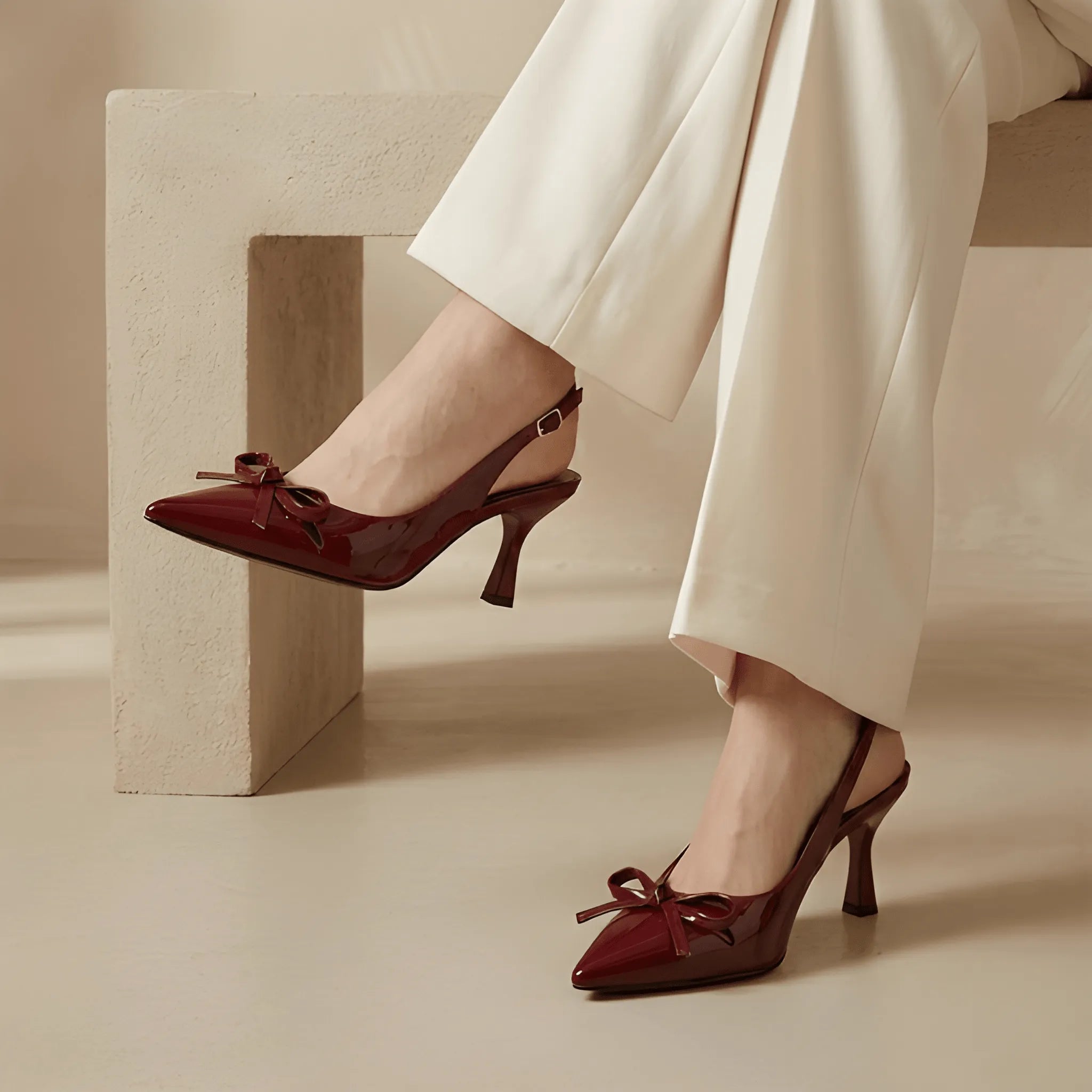 Bow Luxe Heel - Red