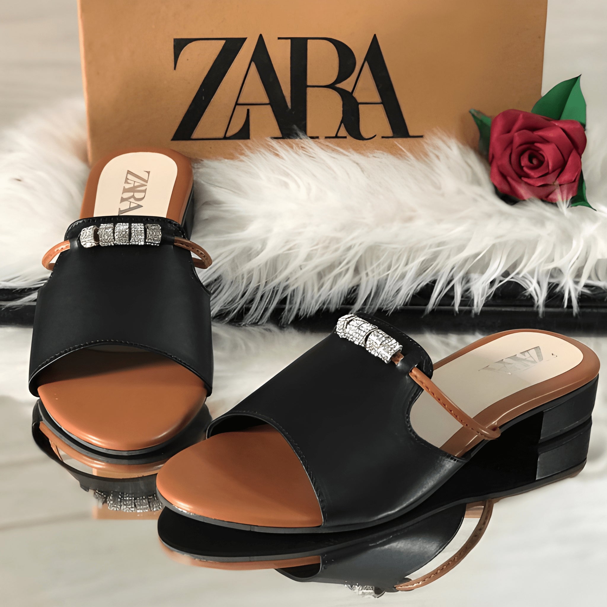 Chic Mini Heel with Grip Sole - Black