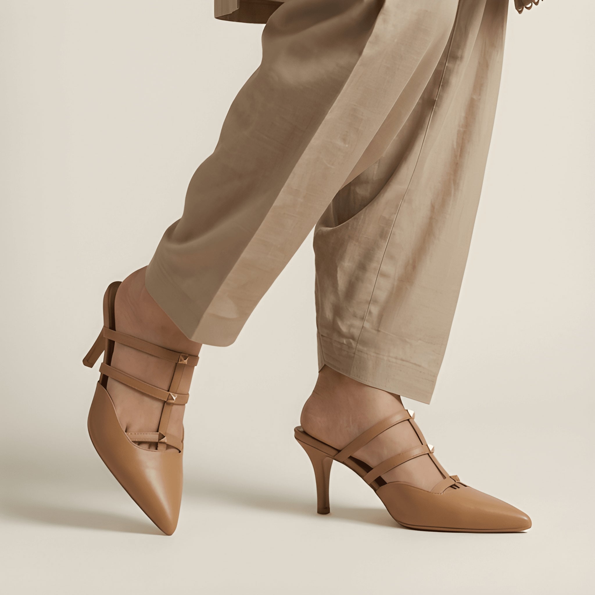 Classic High Fashion Heel - Brown
