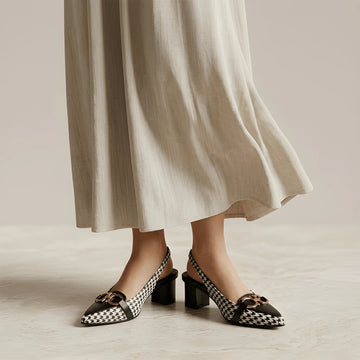 Classic Houndstooth Heel