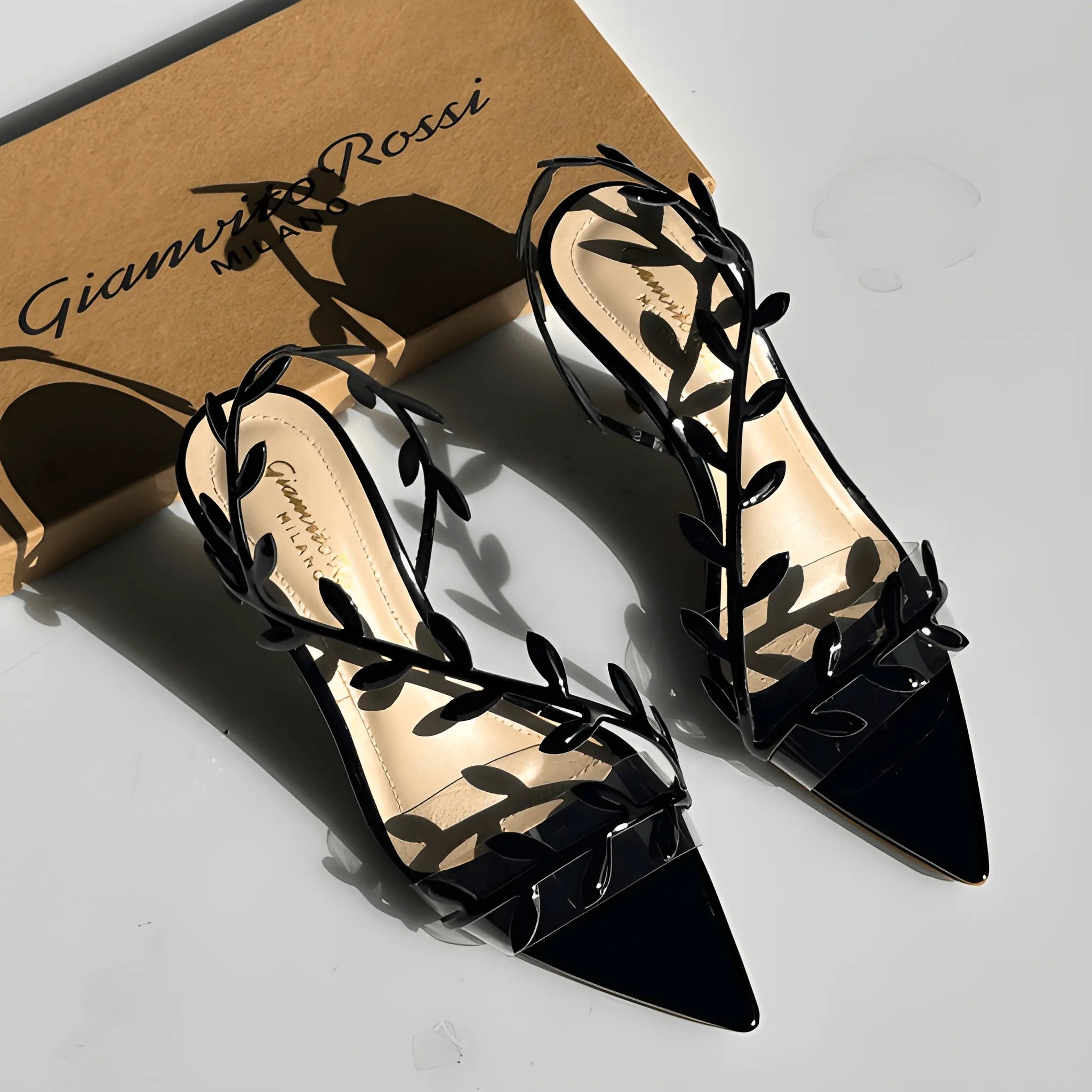 Classic Pointed Heel - Black
