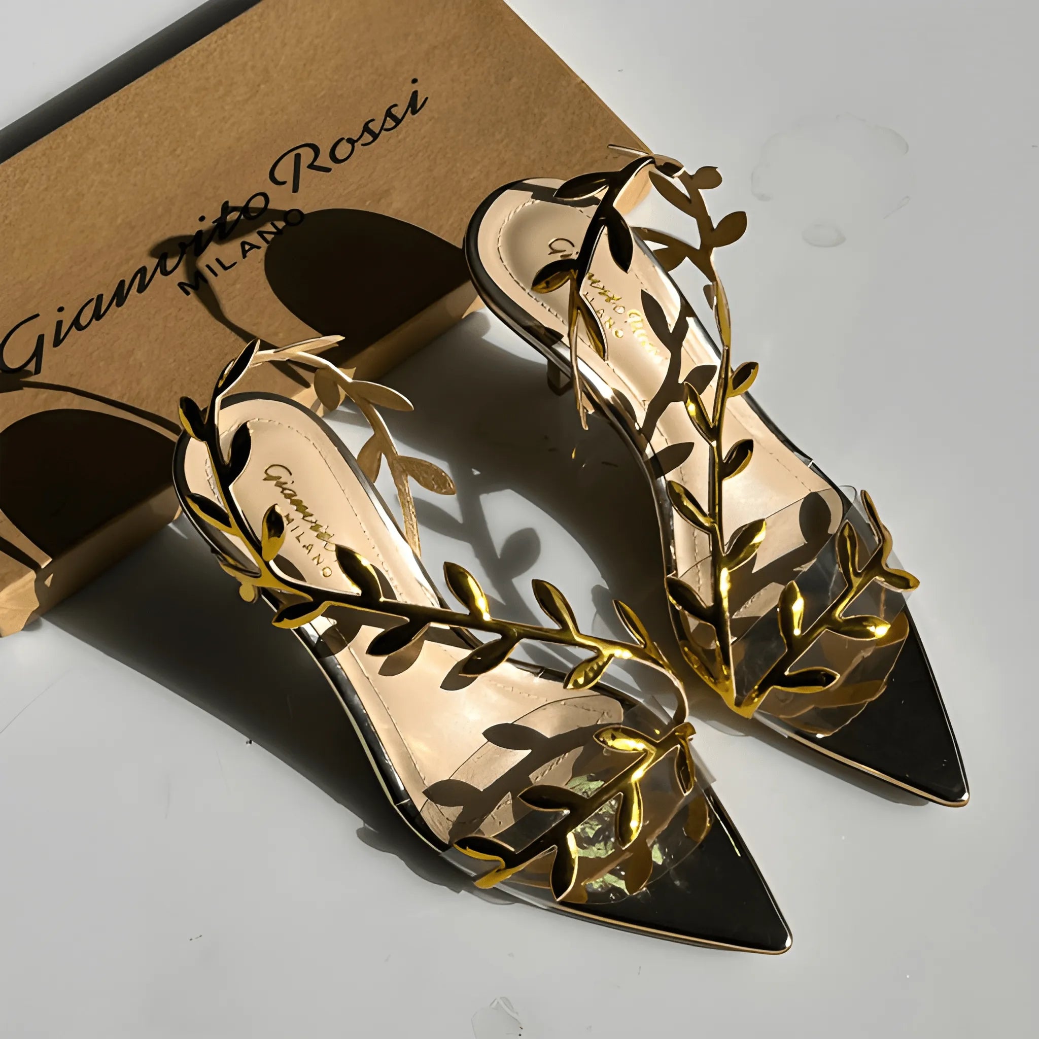 Classic Pointed Heel - Gold