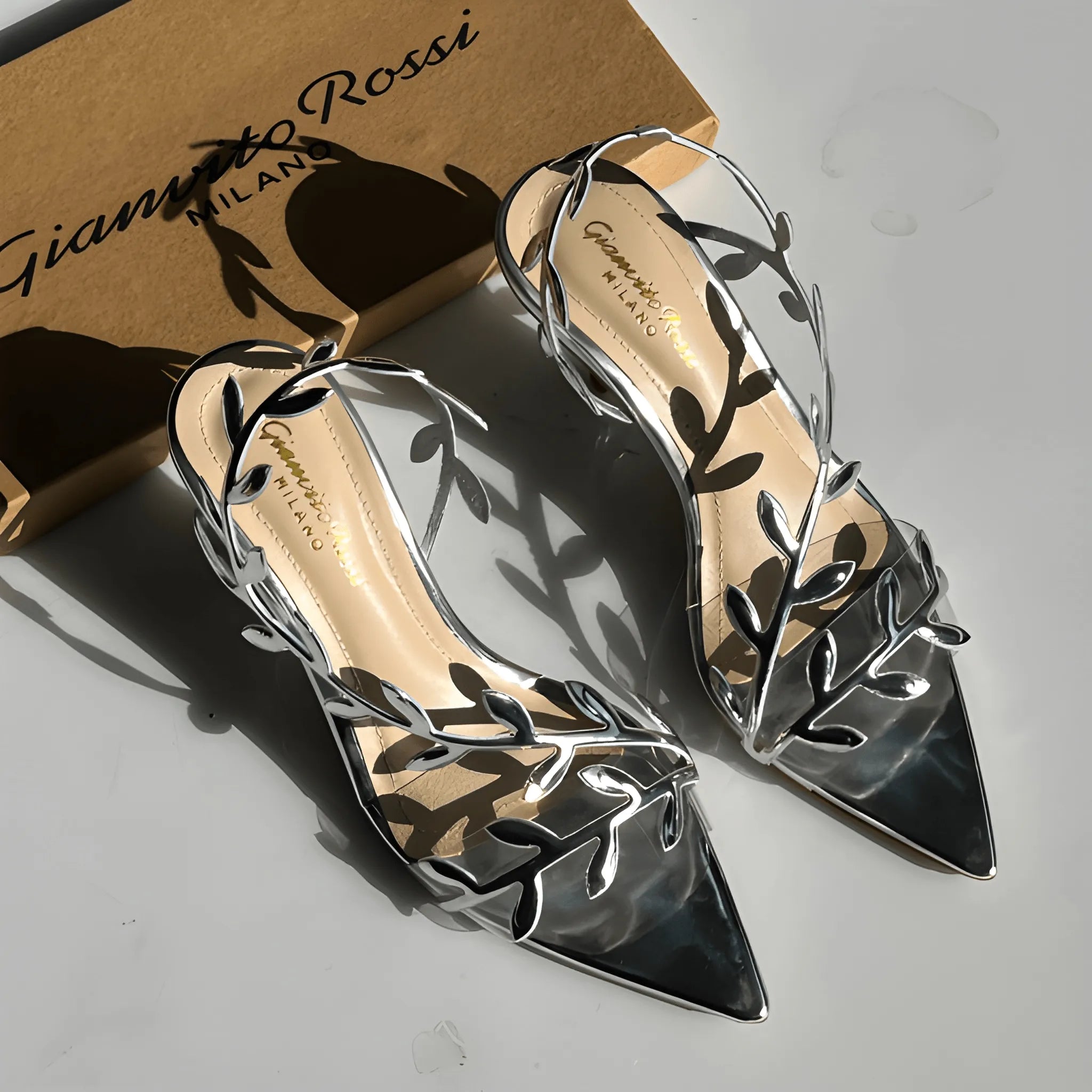 Classic Pointed Heel - Silver