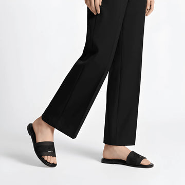 Couture Embroidered Flat - Black