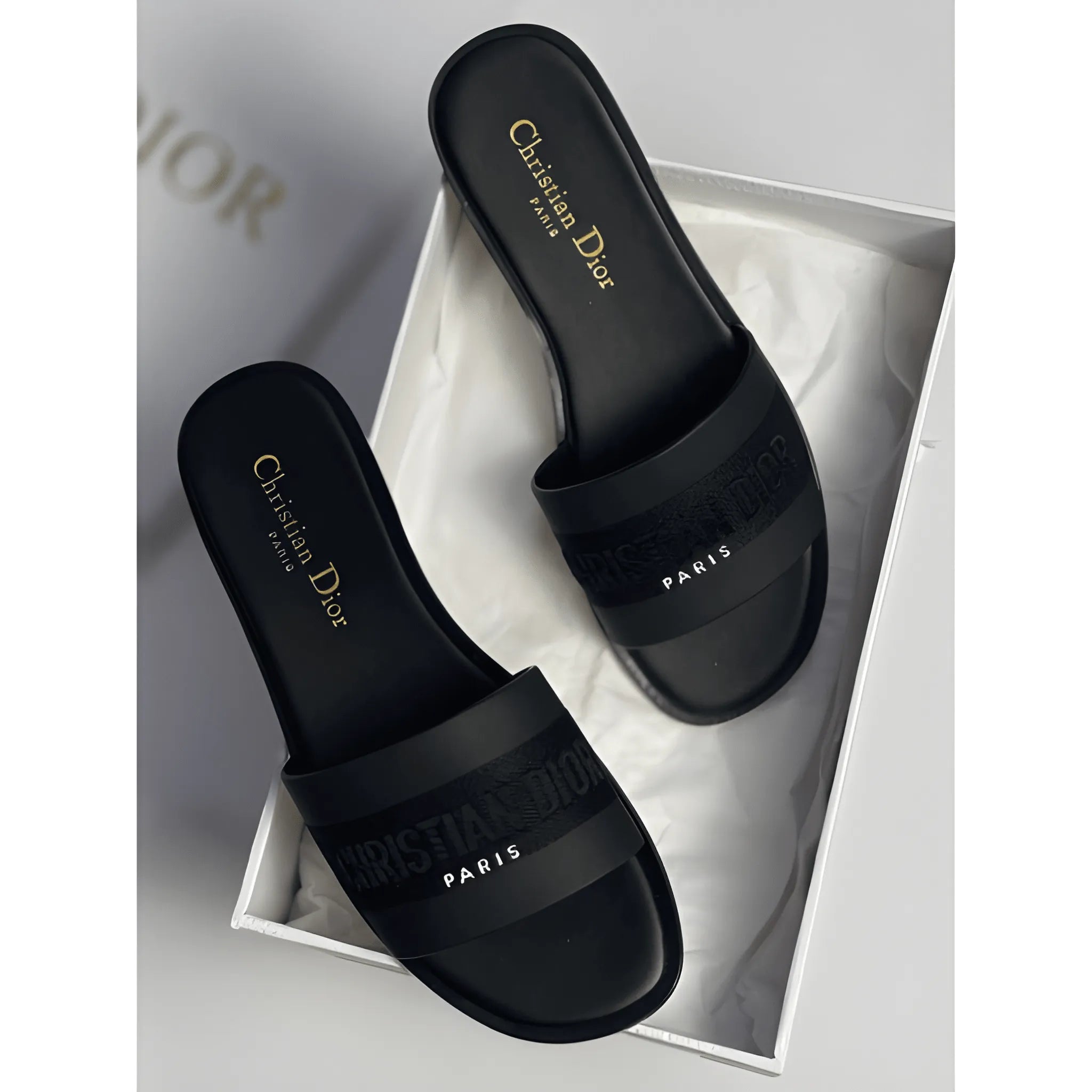 Couture Embroidered Flat - Black