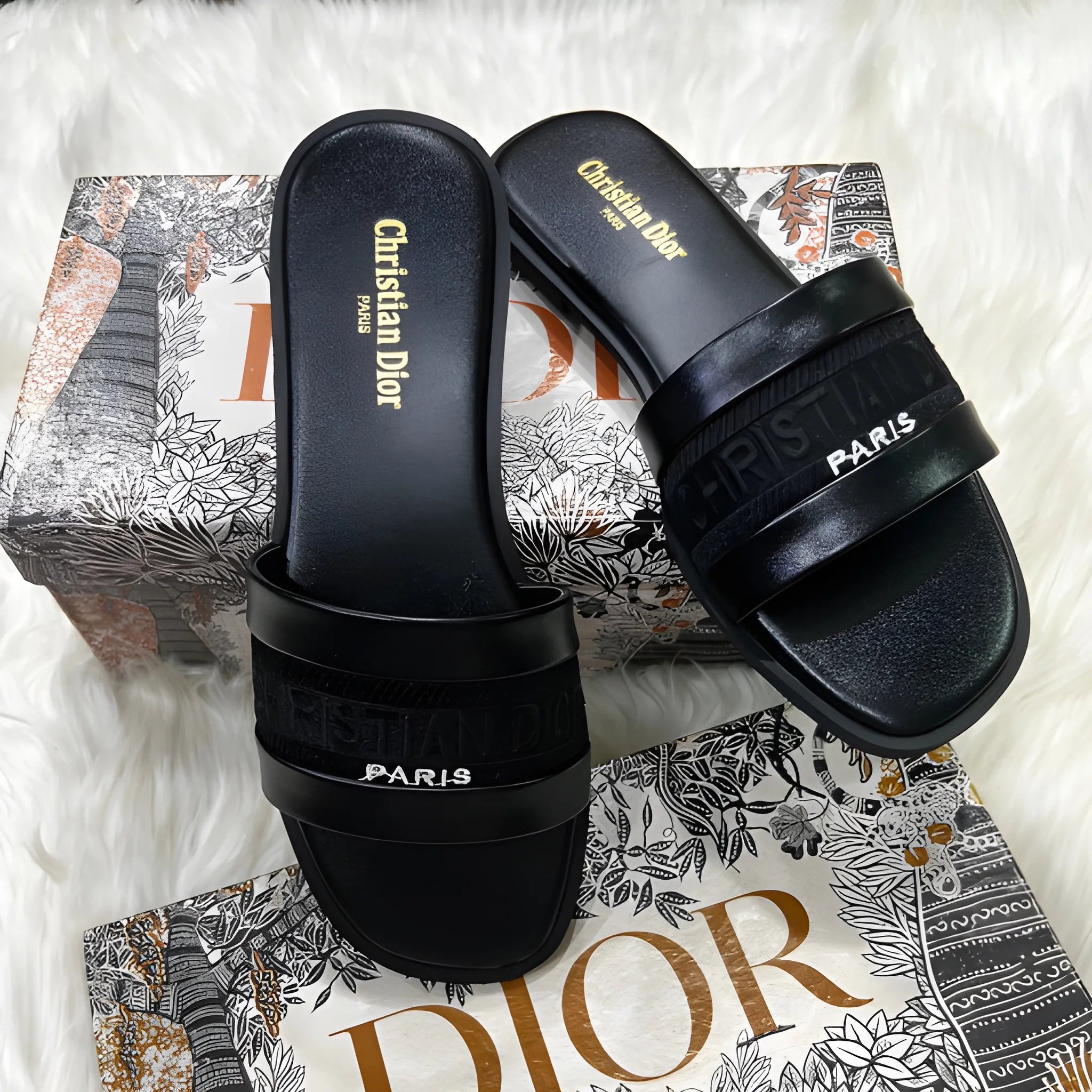 Couture Embroidered Flat - Black