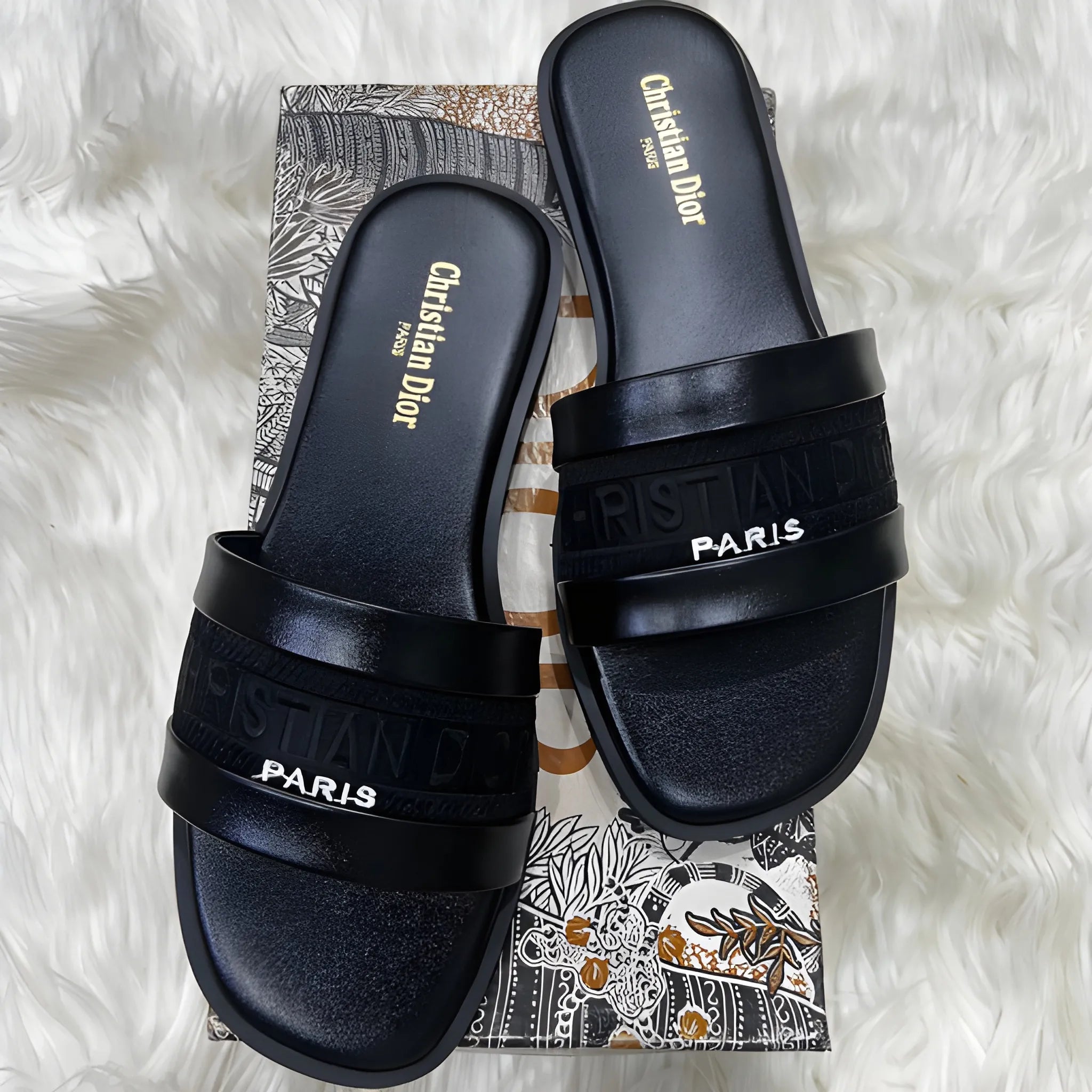 Couture Embroidered Flat - Black