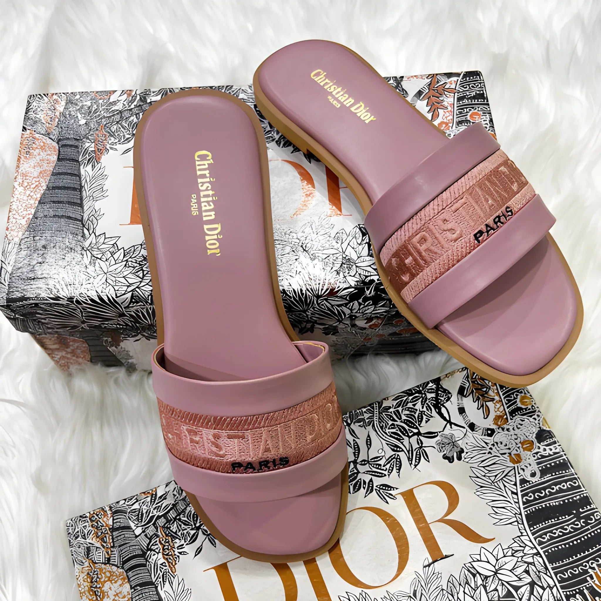 Couture Embroidered Flat - Pink