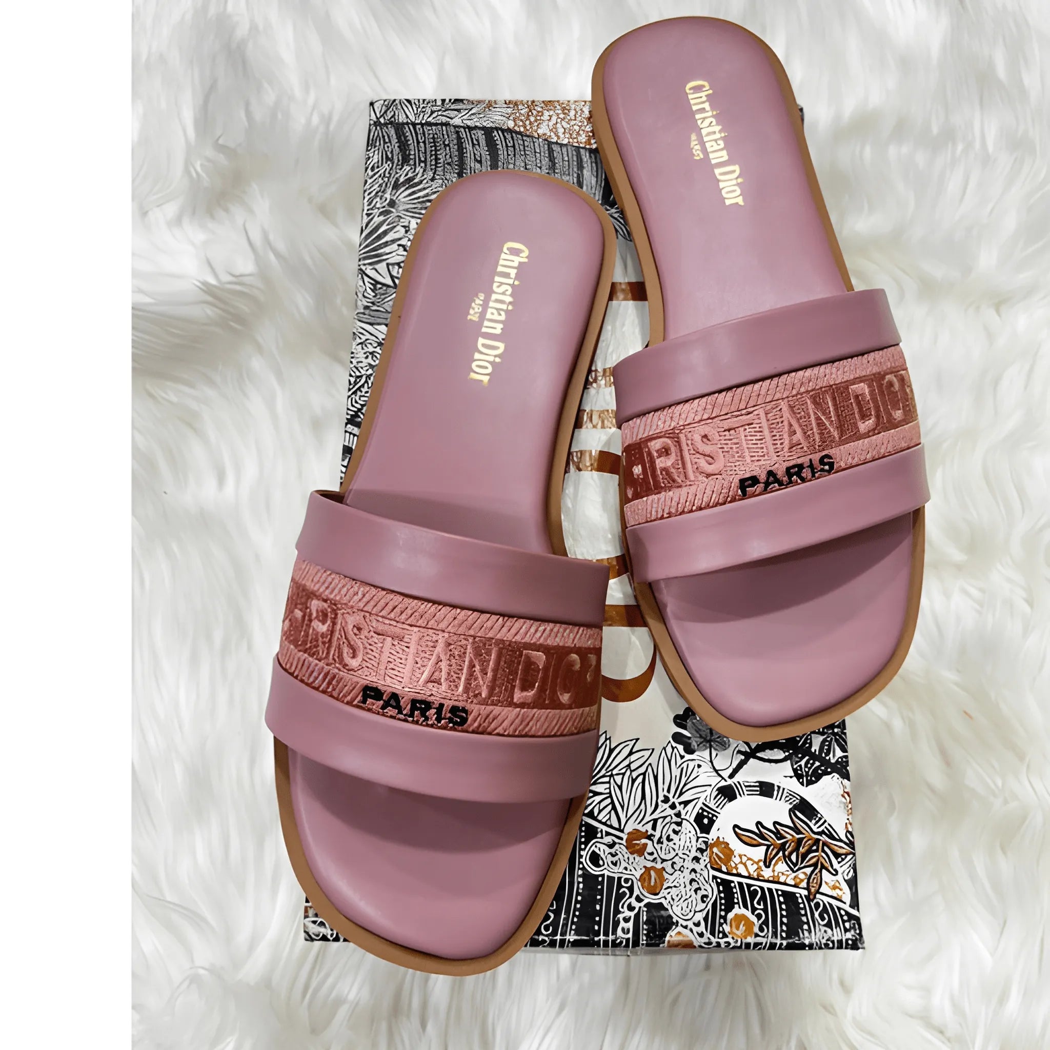 Couture Embroidered Flat - Pink