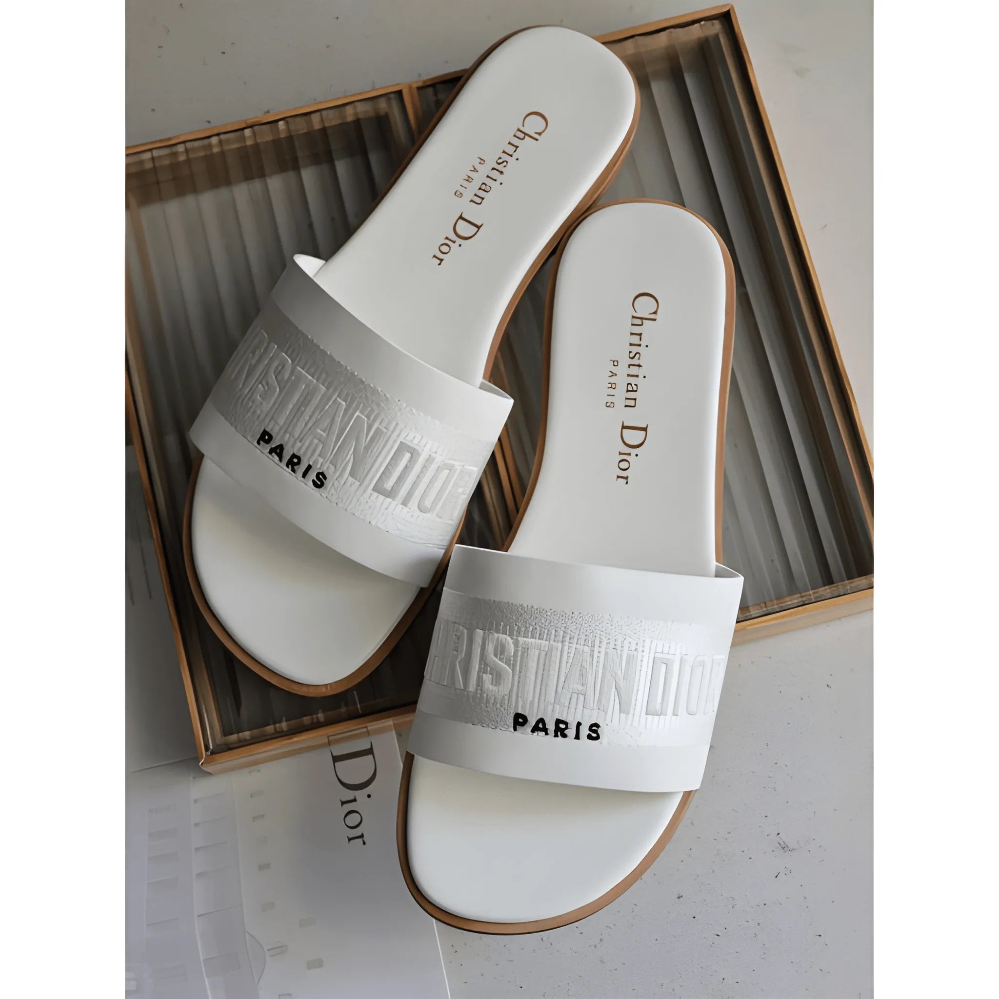 Couture Embroidered Flat - White