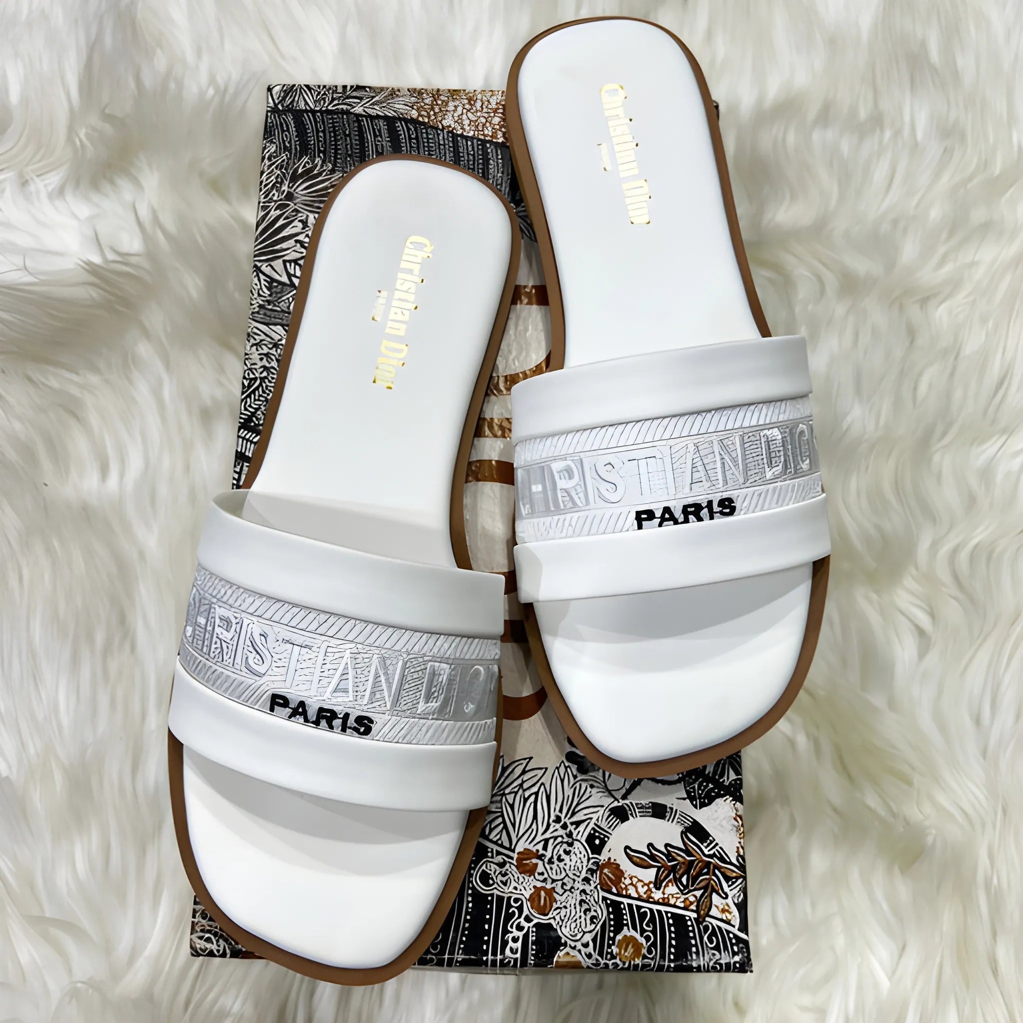 Couture Embroidered Flat - White