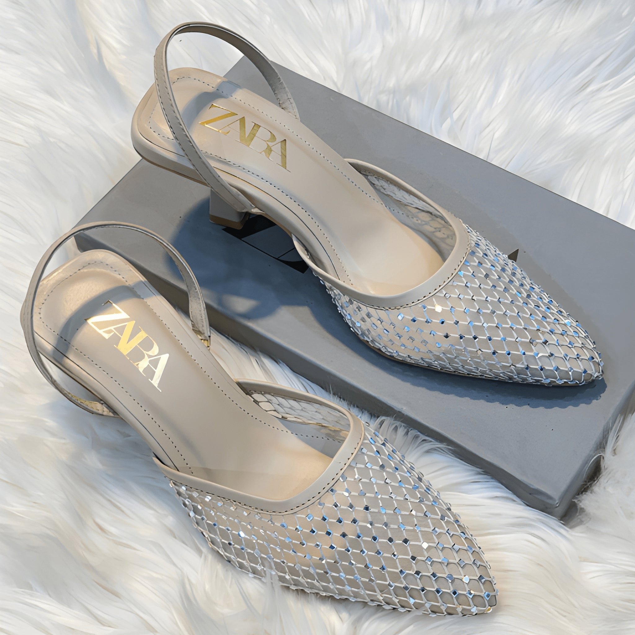 Crystal Accent Heel - Fawn