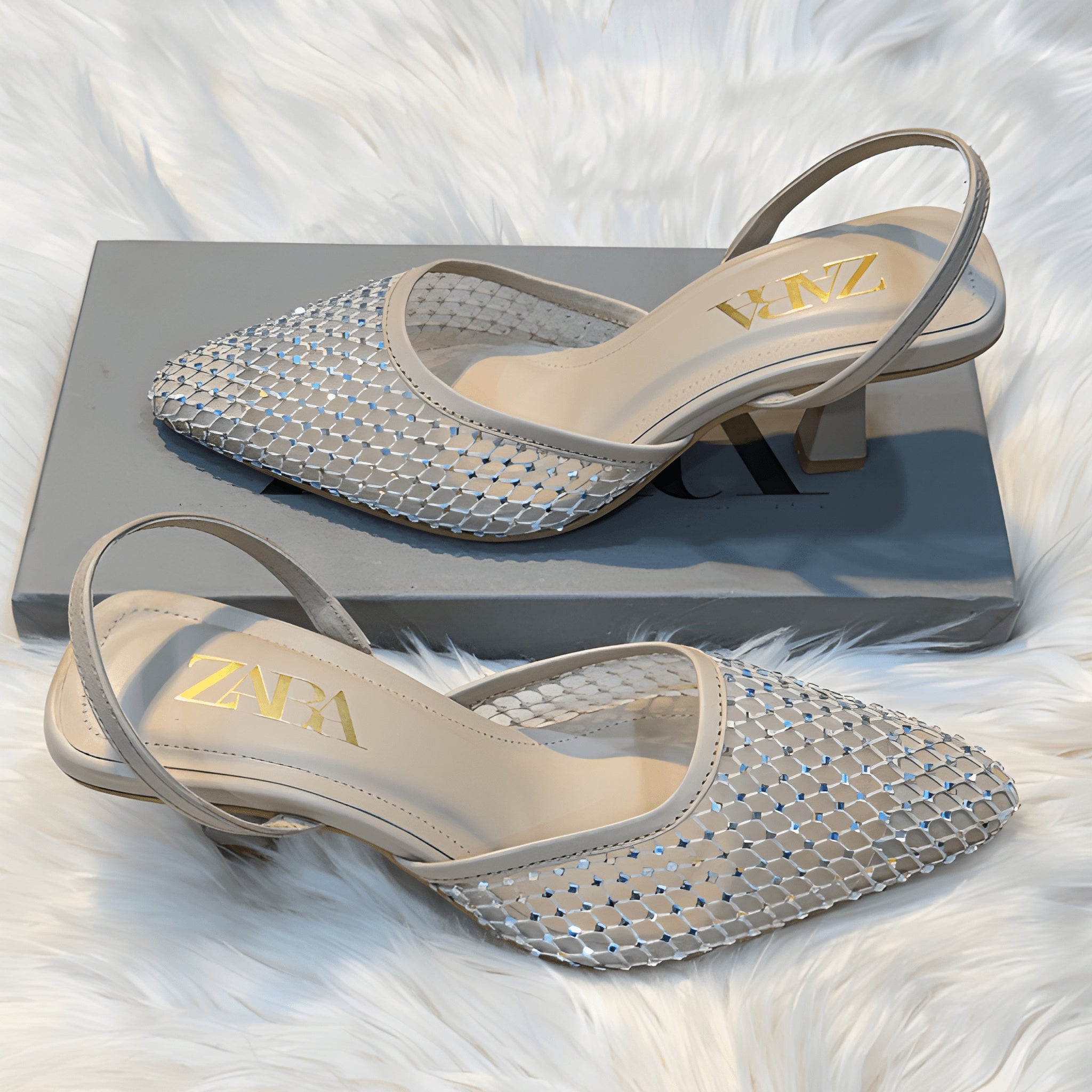 Crystal Accent Heel - Fawn