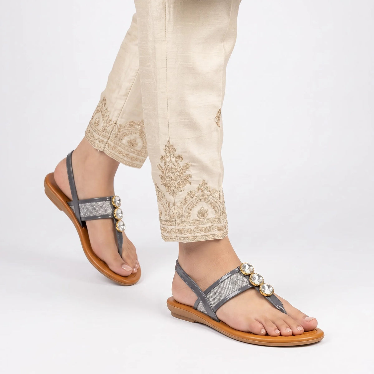 Crystal Muse Flat Sandal
