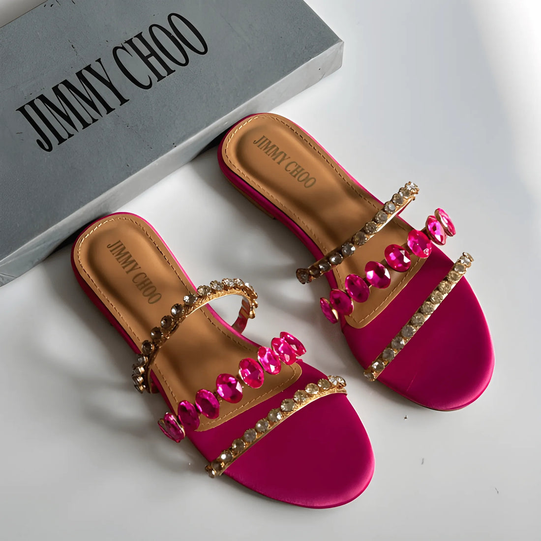 Crystal Muse Flat Slipper - Pink