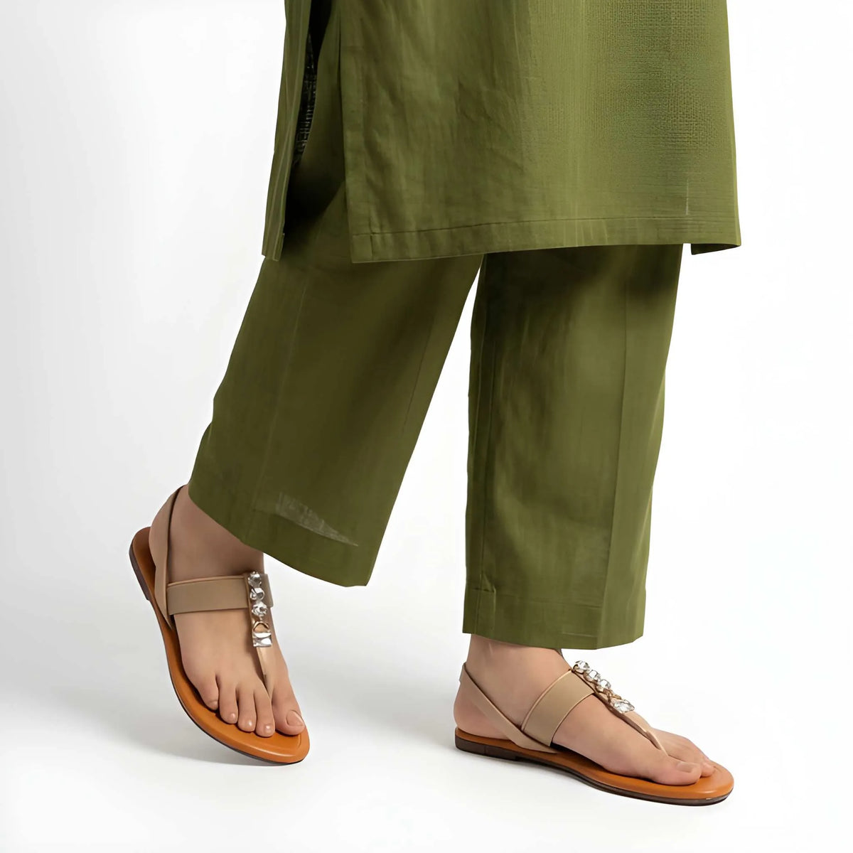 Crystal T-Strap Luxe Slipper