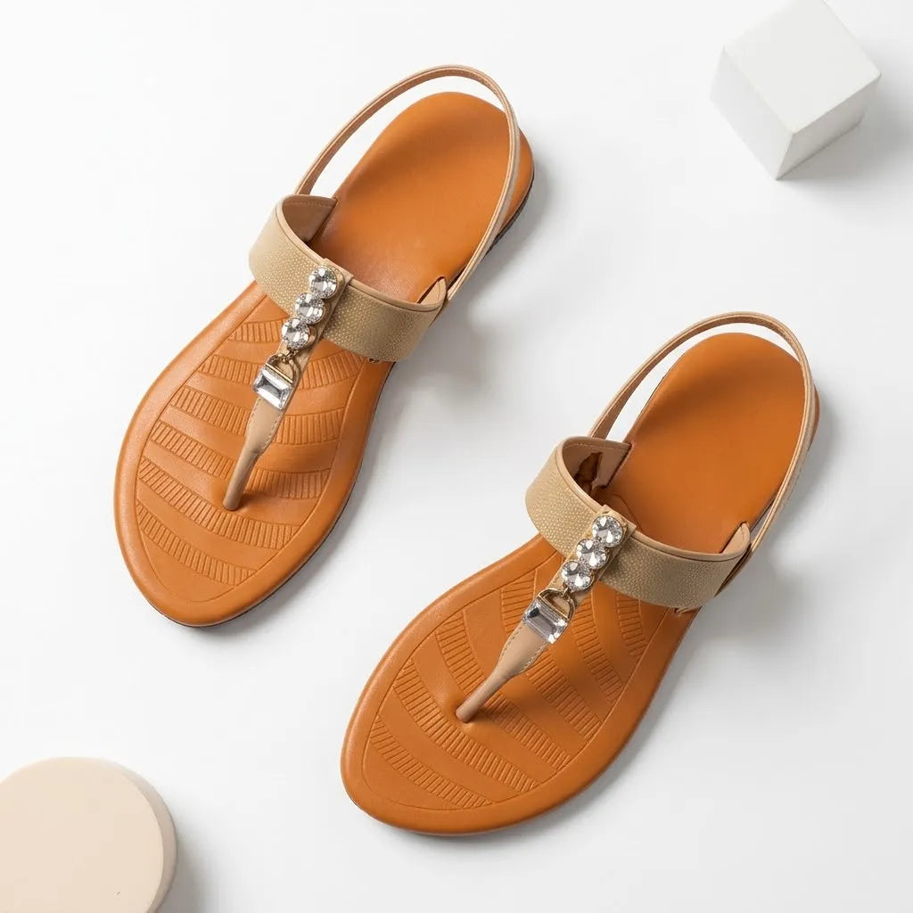 Crystal T-Strap Luxe Slipper