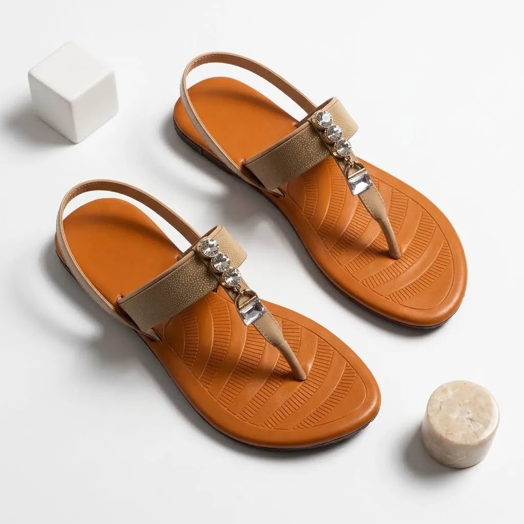 Crystal T-Strap Luxe Slipper