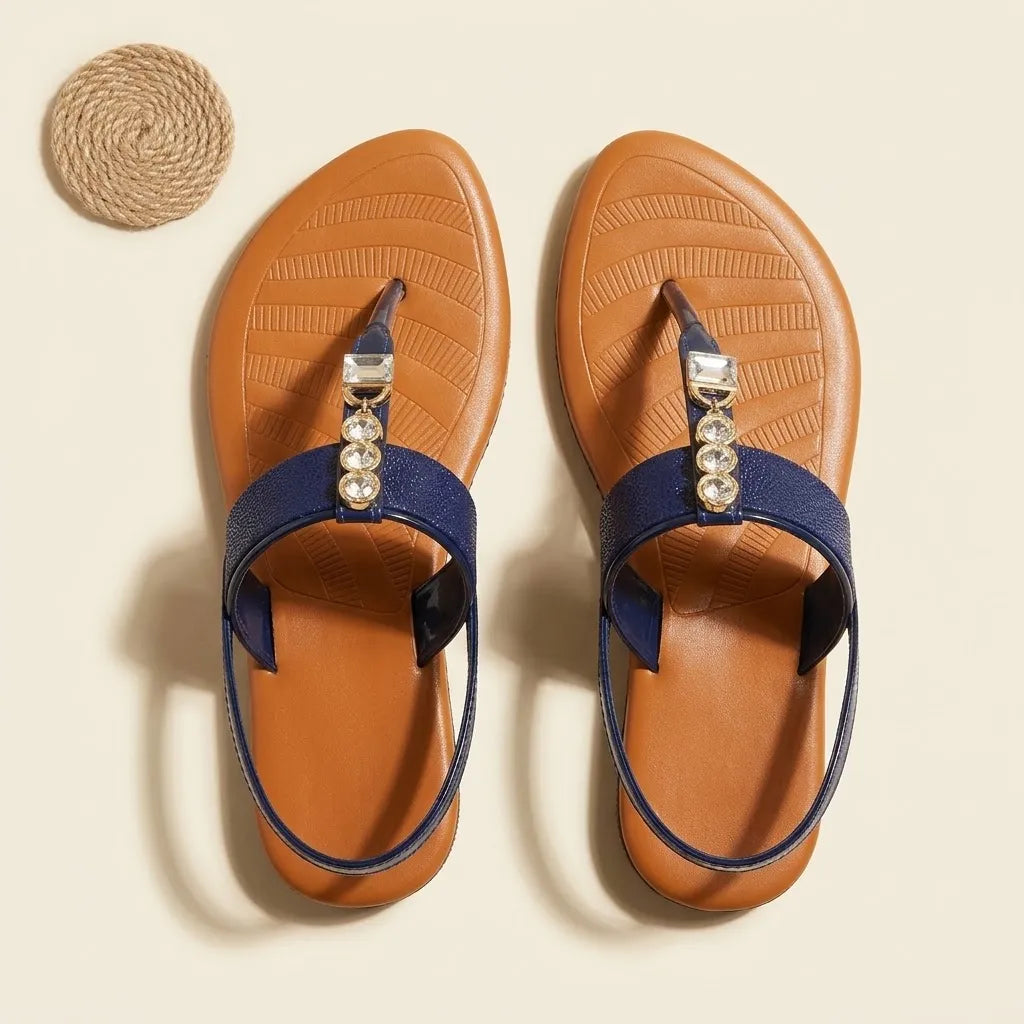 Crystal T-Strap Luxe Slipper