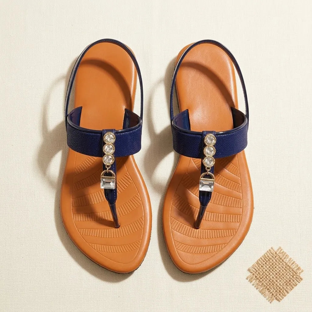 Crystal T-Strap Luxe Slipper