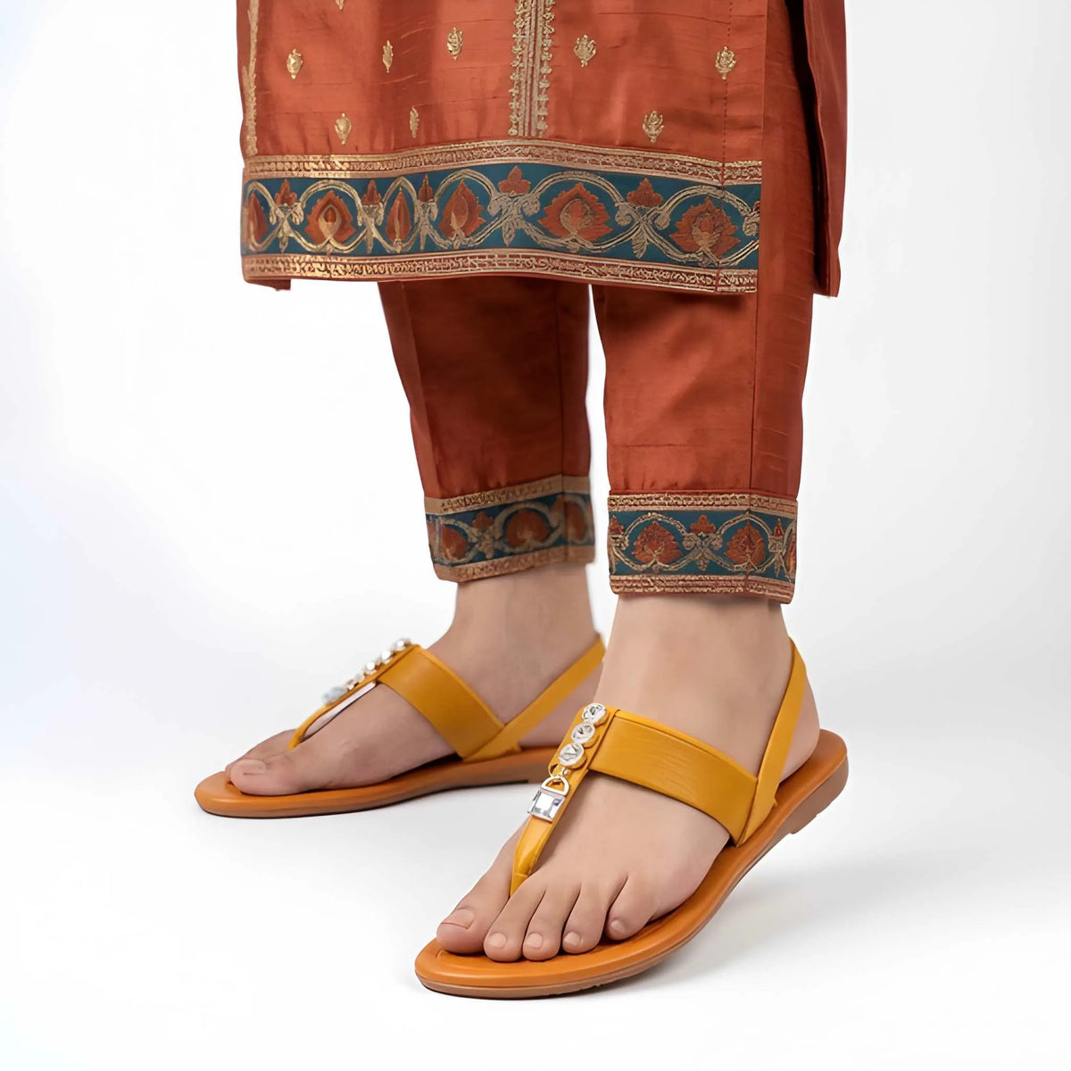 Crystal T-Strap Luxe Slipper
