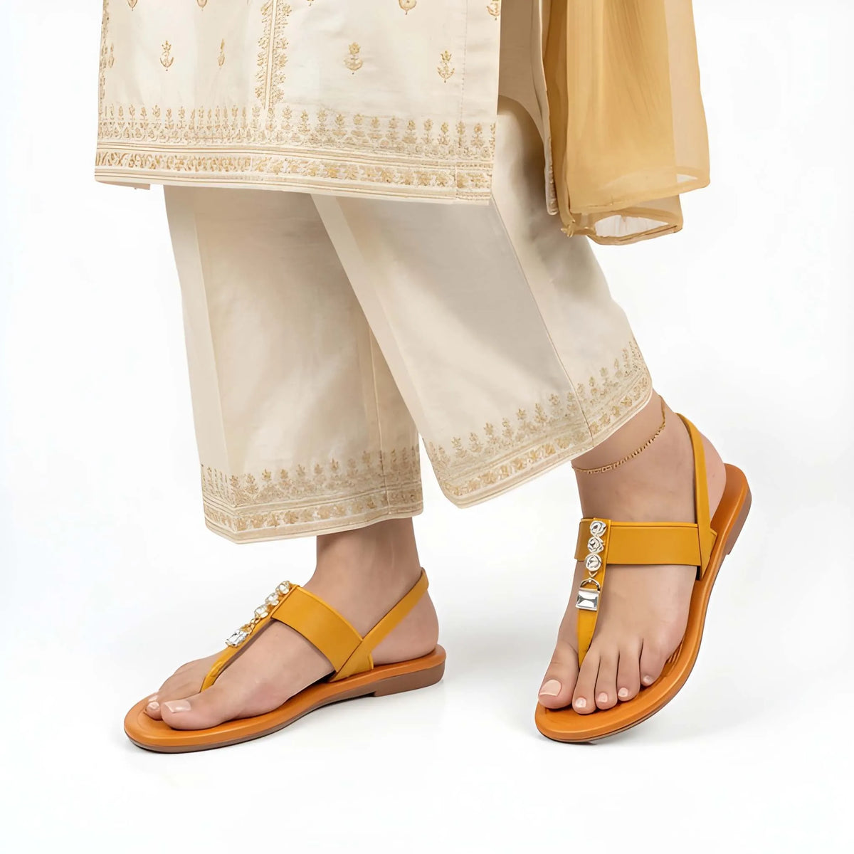 Crystal T-Strap Luxe Slipper