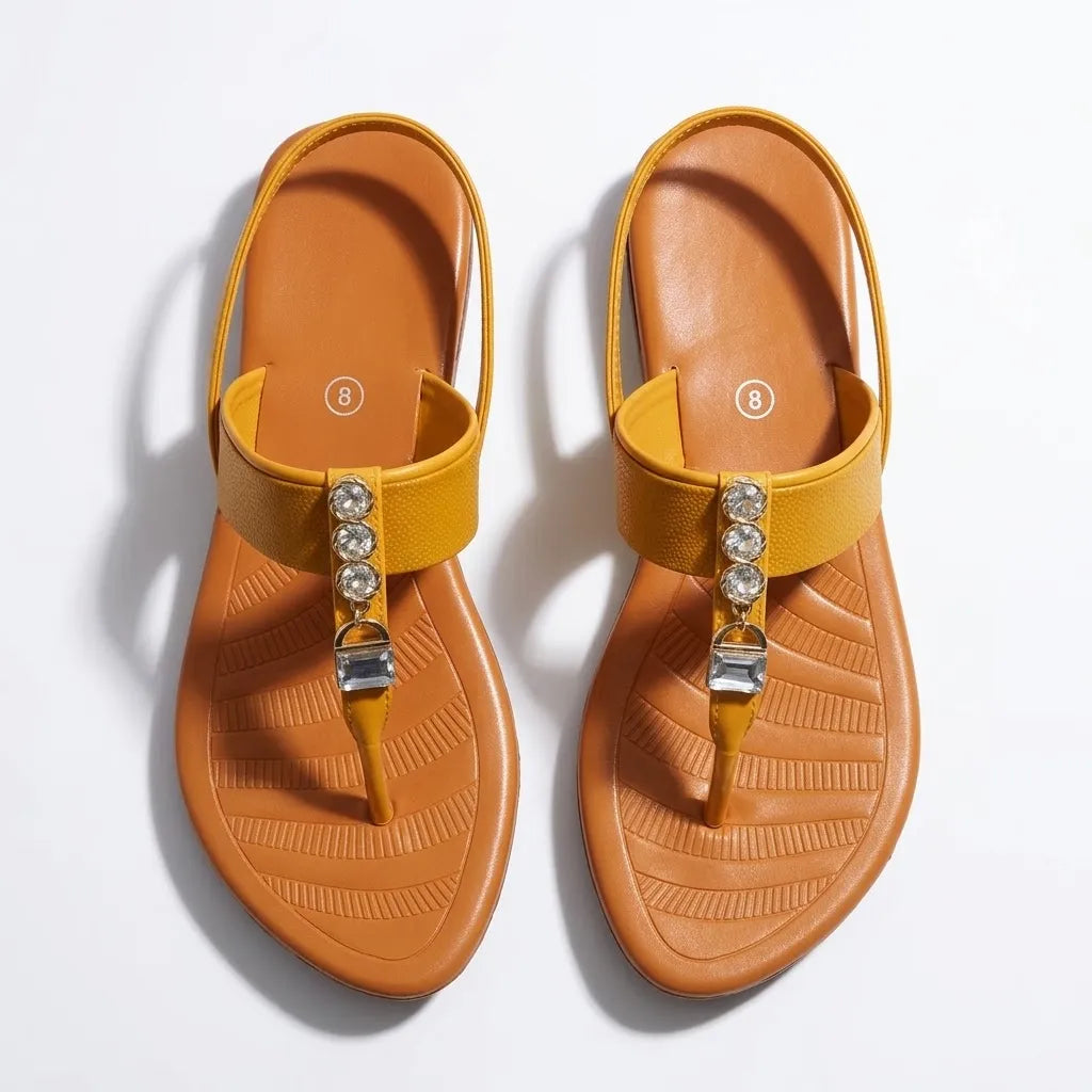 Crystal T-Strap Luxe Slipper