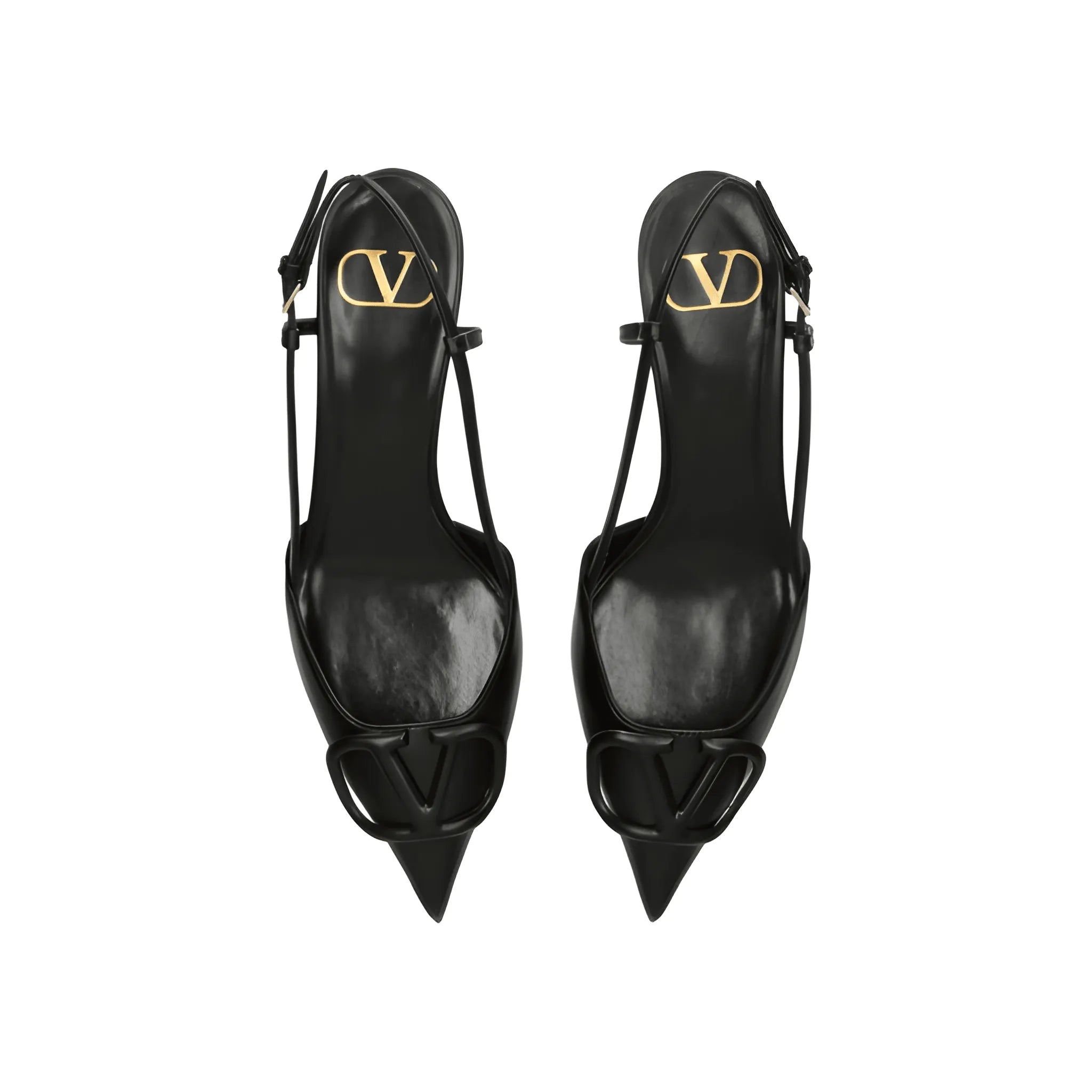 Elegant Buckle Detail Heel - Black