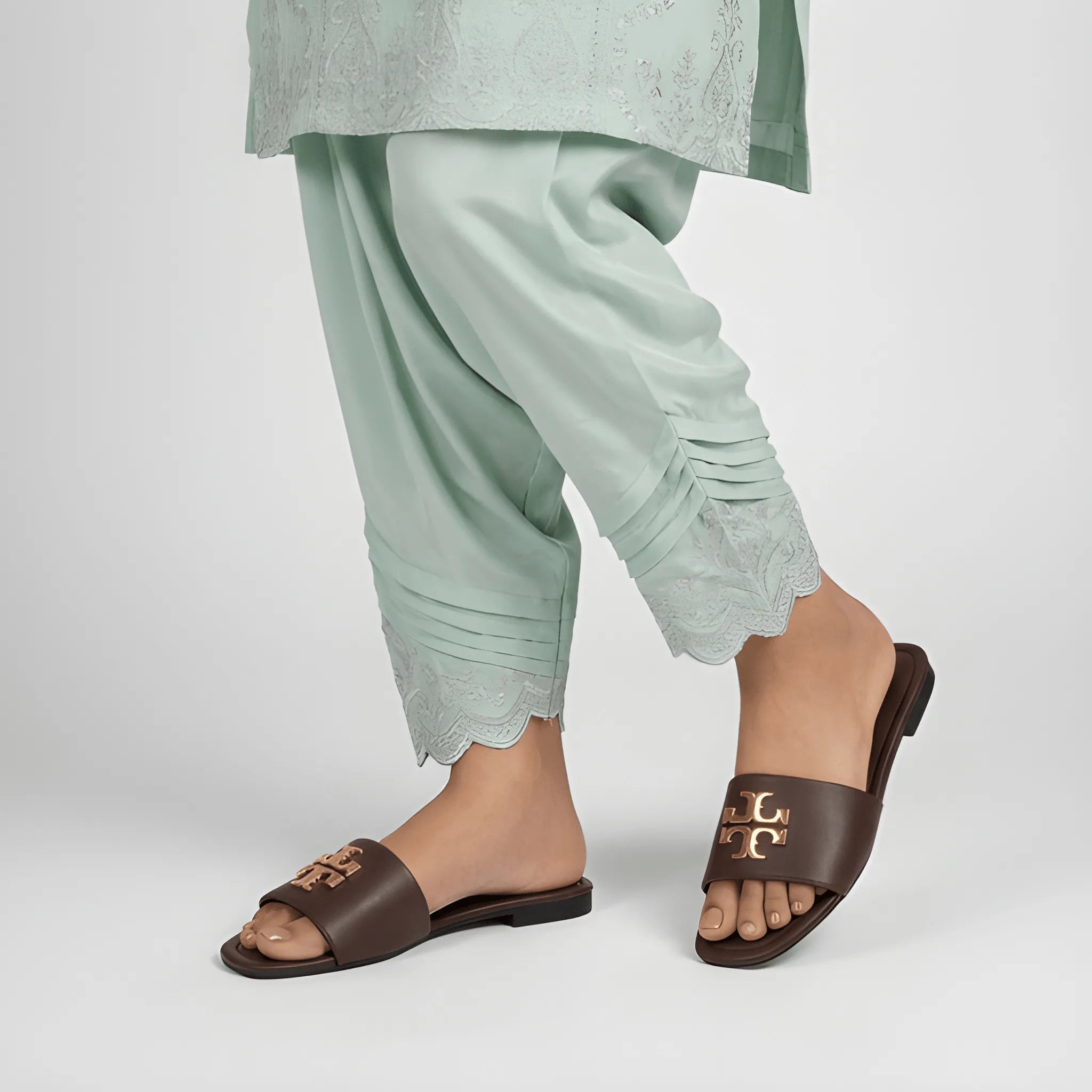 Elegant Everyday Flat Slipper - Brown