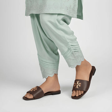 Elegant Everyday Flat Slipper - Brown