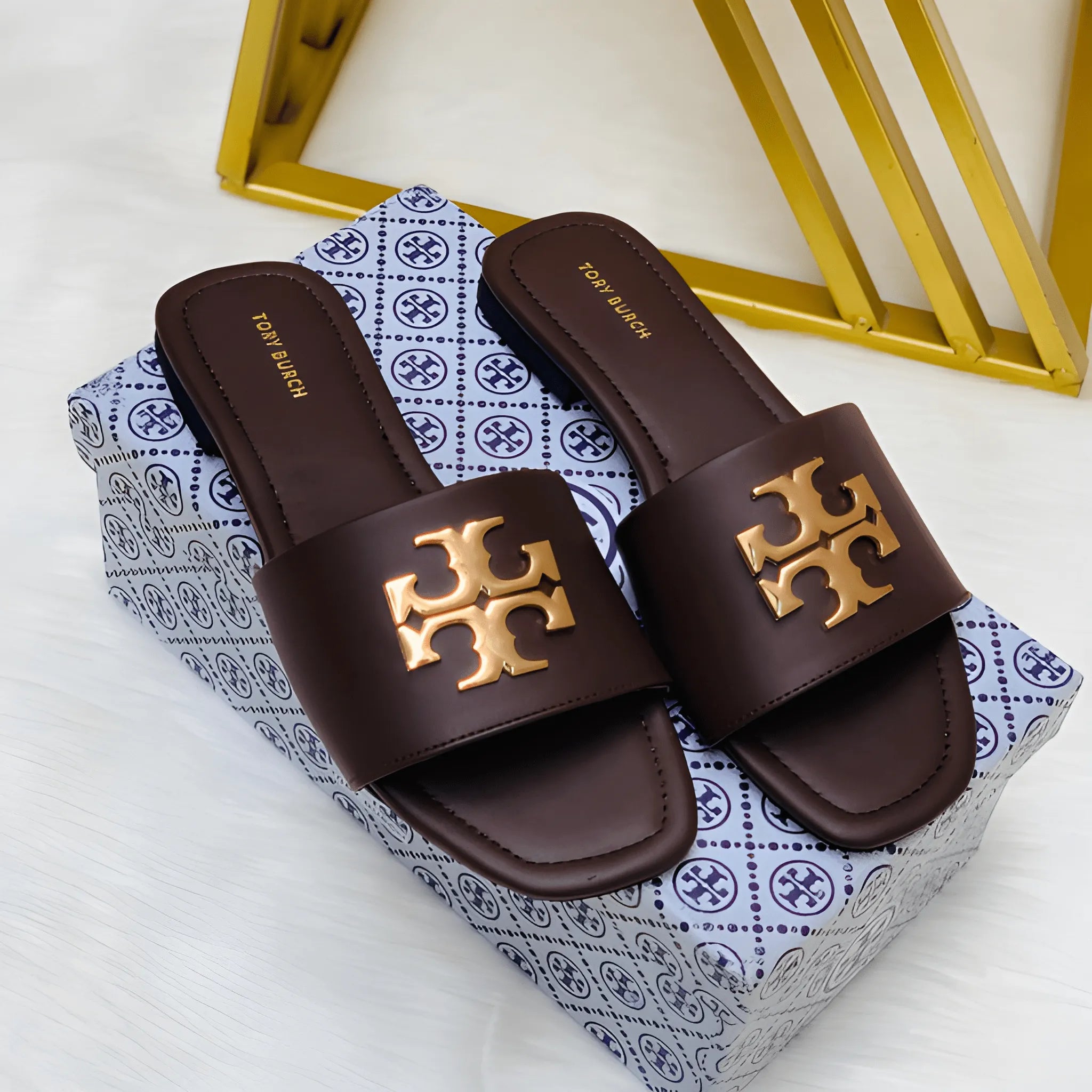 Elegant Everyday Flat Slipper - Brown