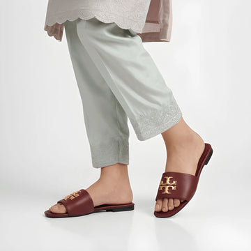 Elegant Everyday Flat Slipper - Maroon