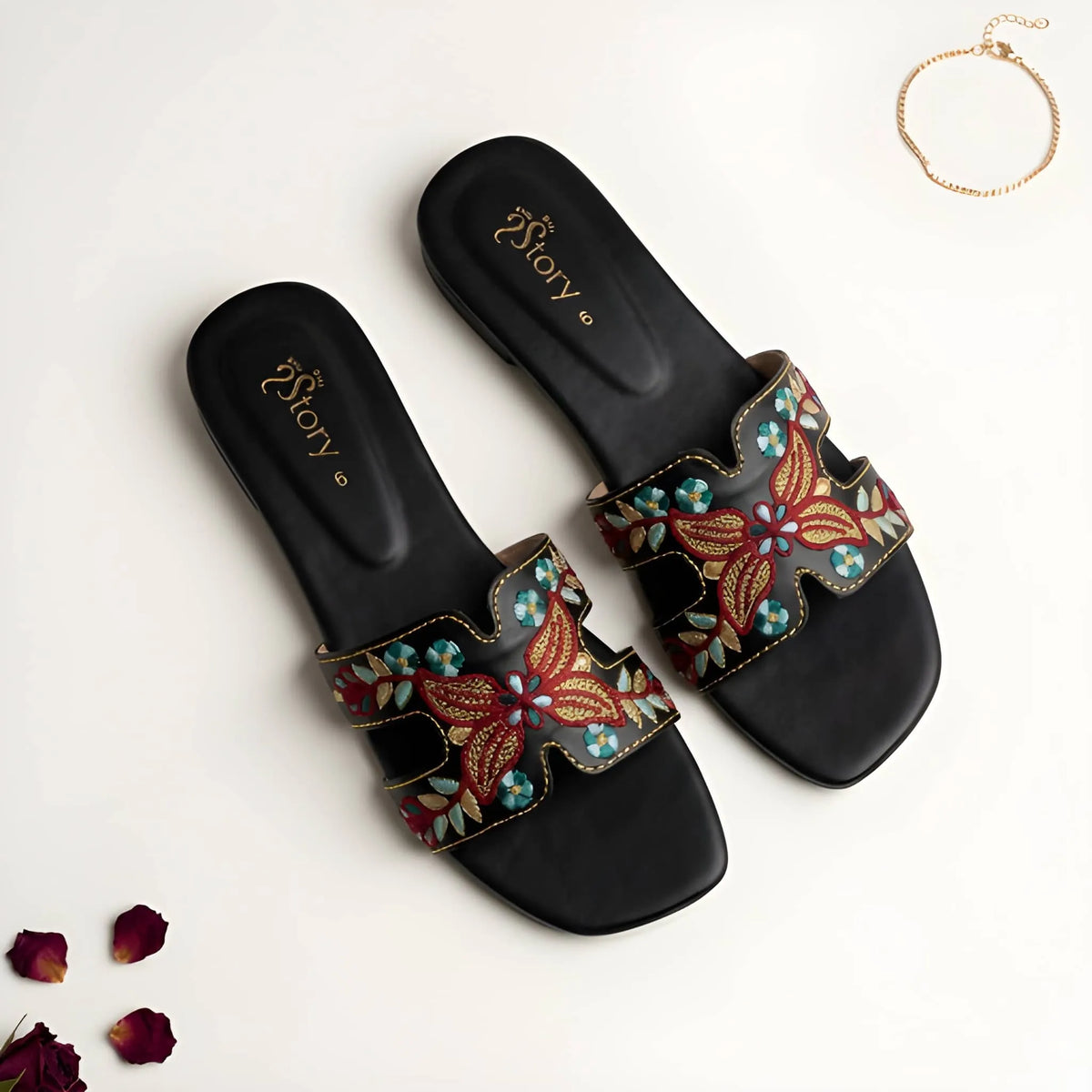 Embroidered Butterfly Luxe Slipper