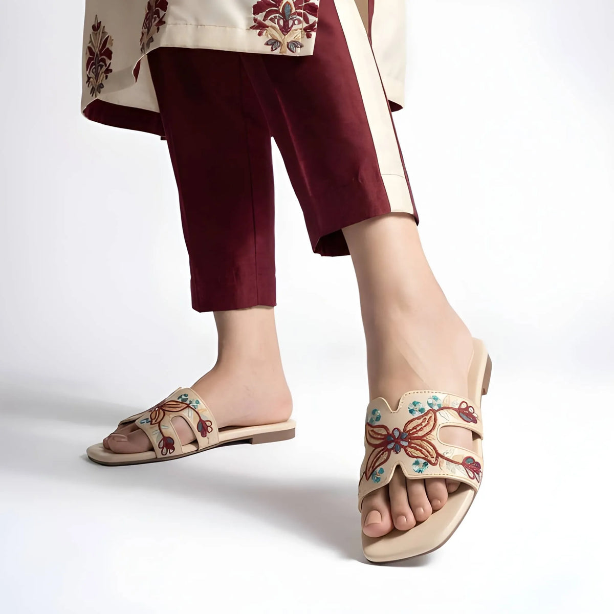 Embroidered Butterfly Luxe Slipper