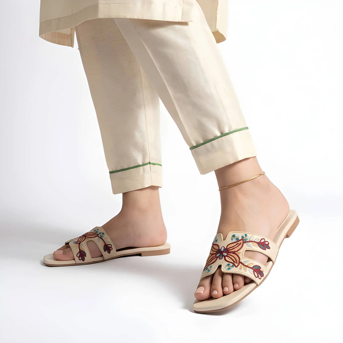 Embroidered Butterfly Luxe Slipper