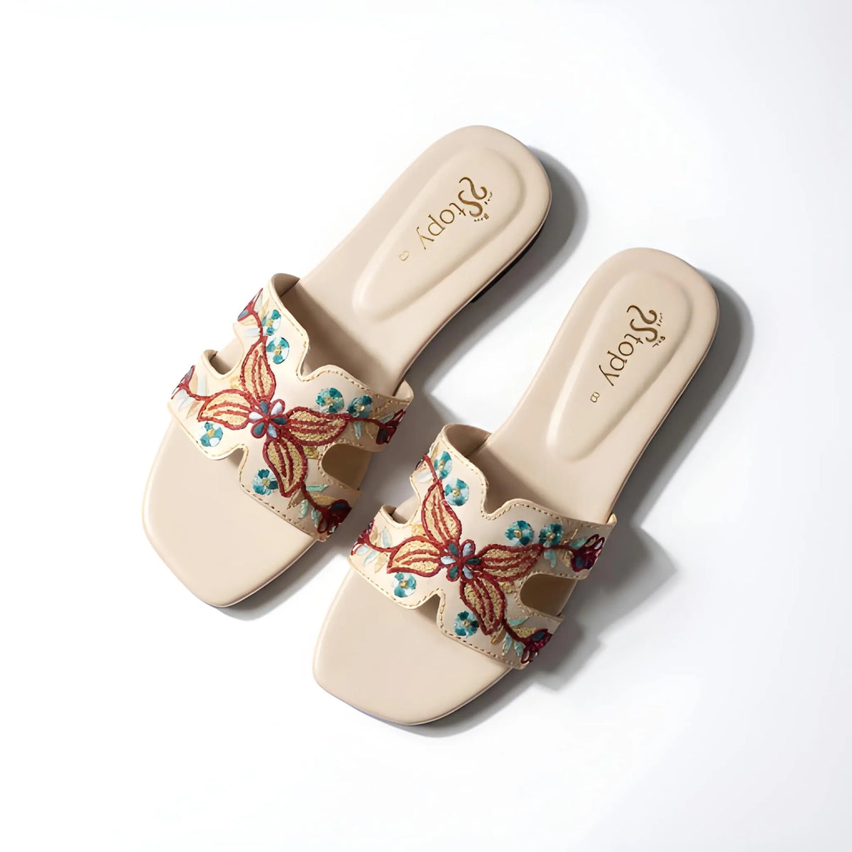 Embroidered Butterfly Luxe Slipper