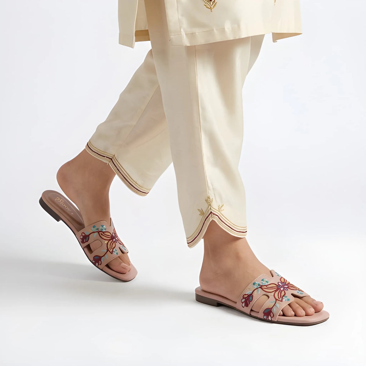 Embroidered Butterfly Luxe Slipper