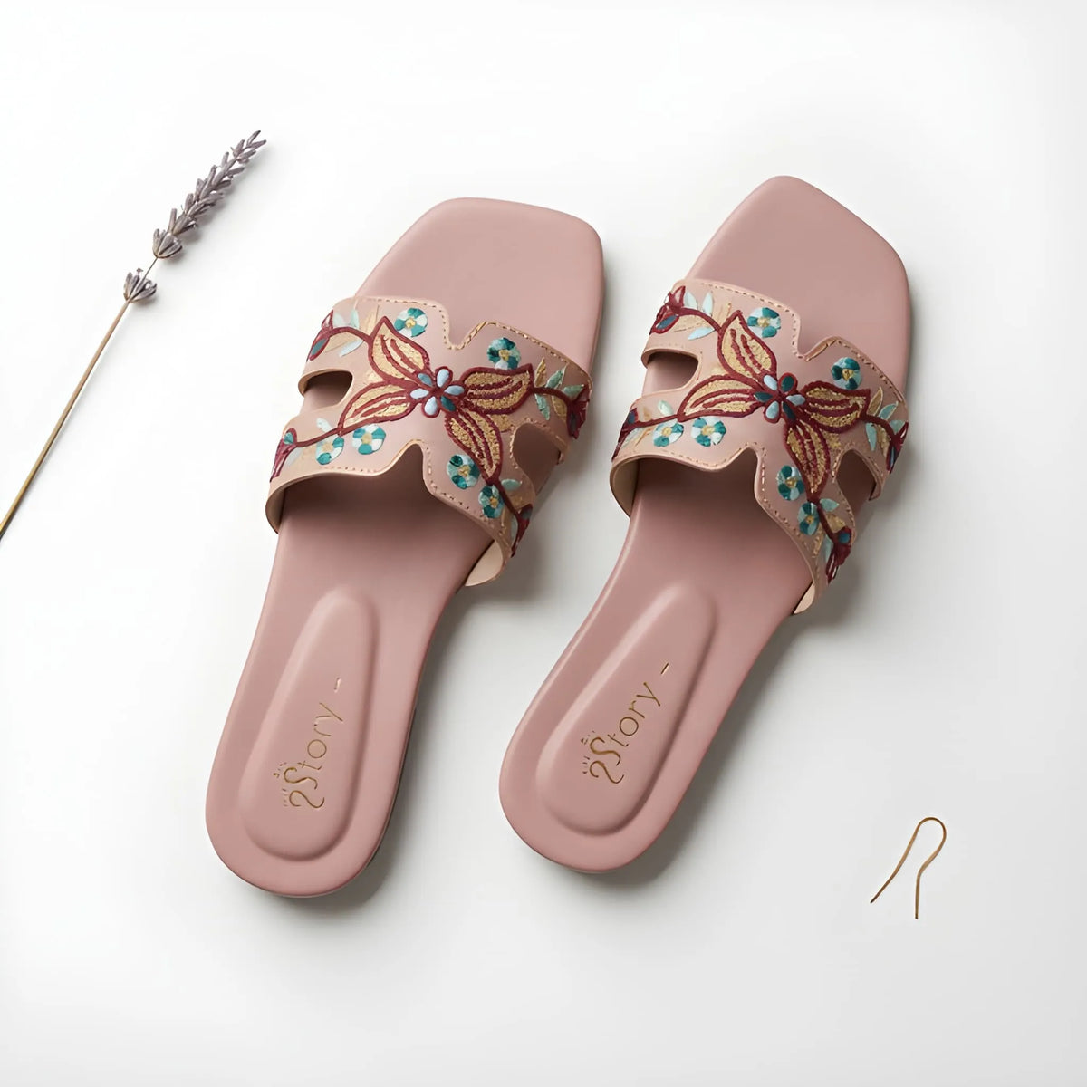 Embroidered Butterfly Luxe Slipper