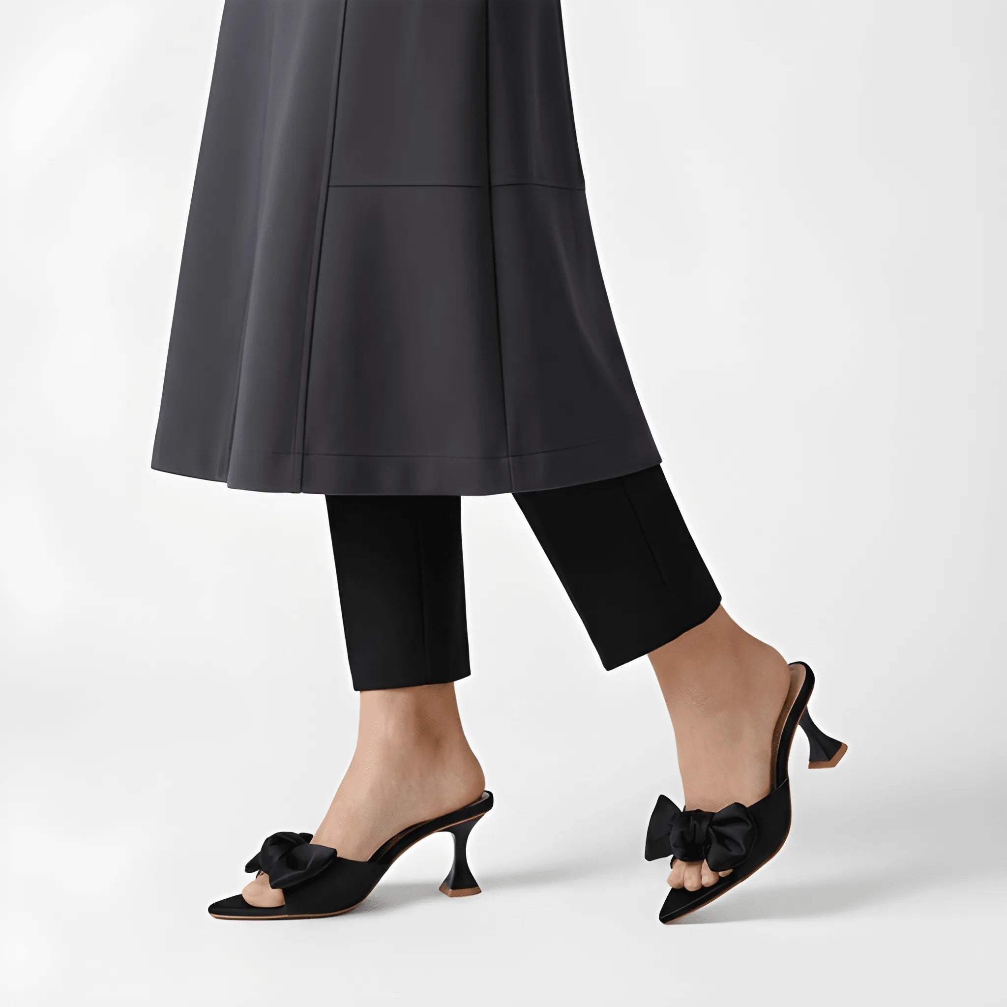 Glam Bow Detail Heel - Black